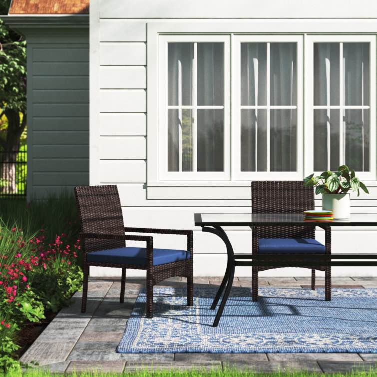 incomplete Alyah Patio Dining Armchair with Cushion