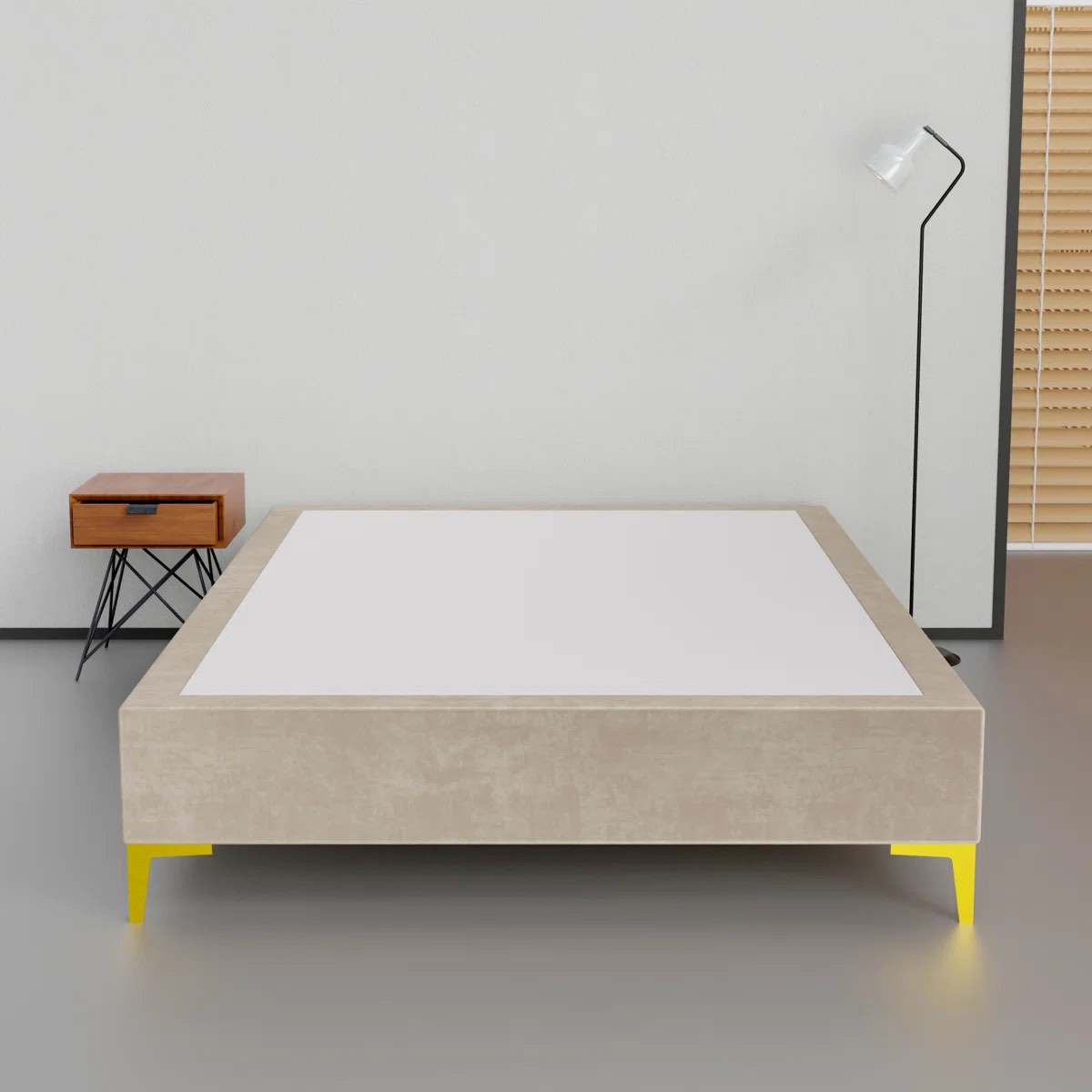 15 in velvet material wood box spring 