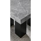 (incomplete top only)Camilla rectangle grey marble dining table top only