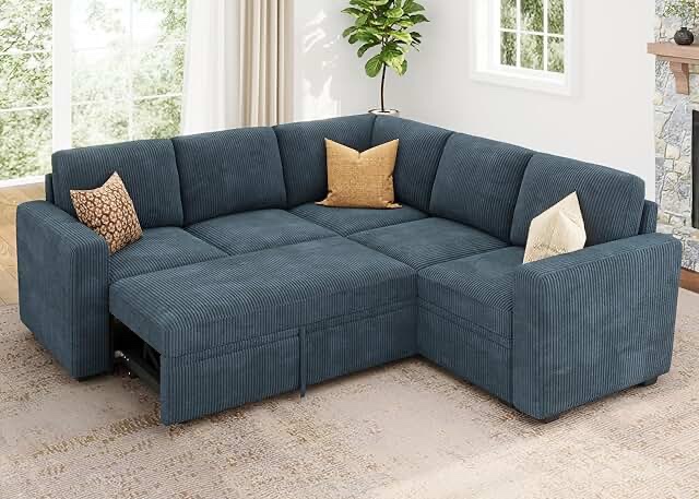 (incomplete arms only)sectional blue