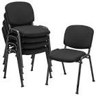 Costway Waiting Room Chair Set Of 12 Upholstered Guest Conference Chair With Armrest