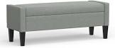 52" Upholstered Storage Bench With Truncated Arms