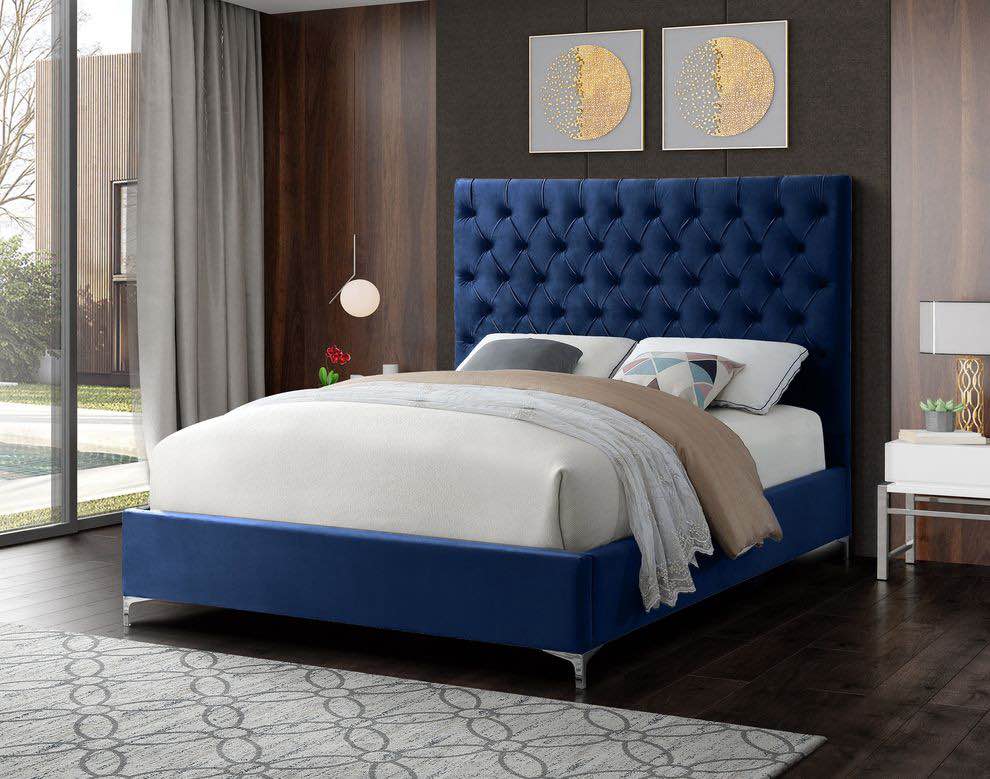 (incomplete box 1 of 2) cruz navy queen headboard/slats