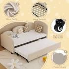 (incomplete) Modern Twin Size Upholstered Daybed With Storage Drawers And Unique Flower Shape Design