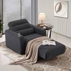 (incomplete)Upholstered Power Reclining Chaise Lounge with Cup Holder and Wireless Charging Function