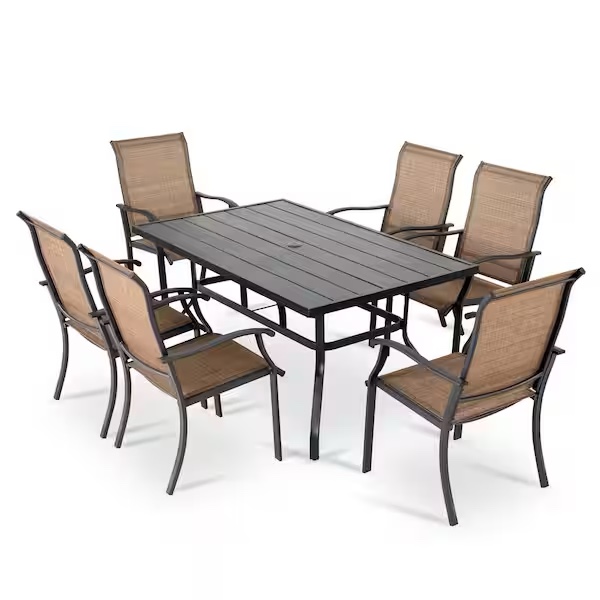 (incomplete) 7 Pc Outdoor Patio Dining Set