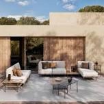 (incomplete) Janski 5 - Person Outdoor Sectional Seating Group with Cushions