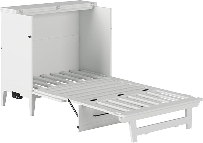 (incomplete box 1 of 2) Murphy bed twin size cream