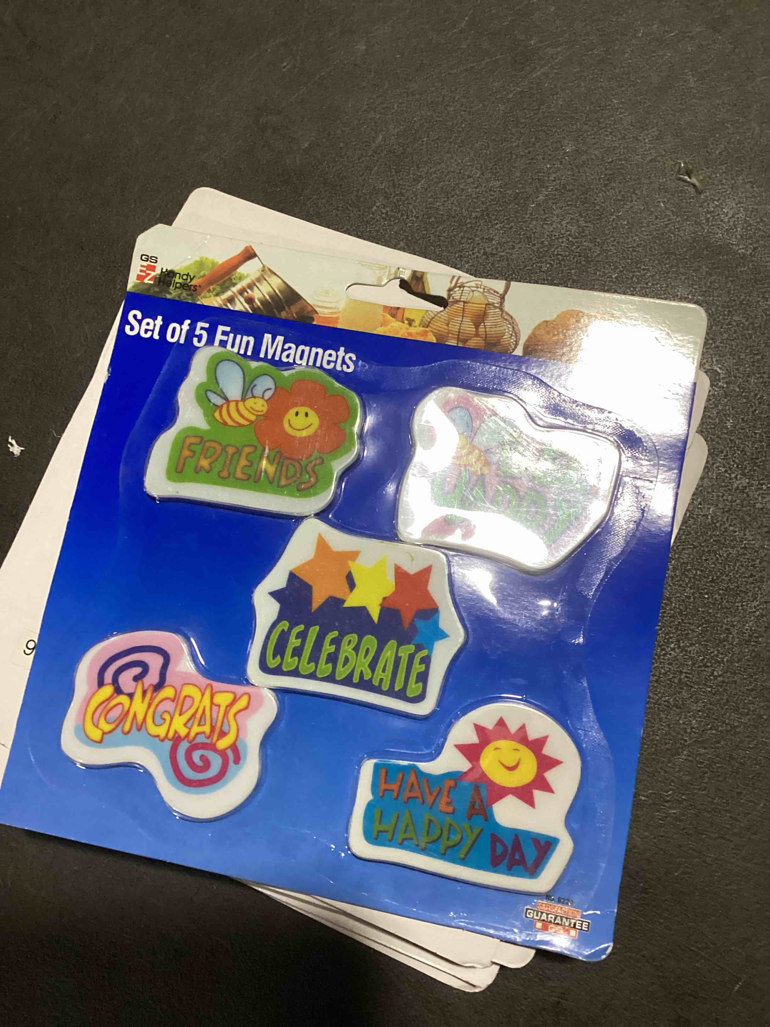 set of 5 fun magnets 