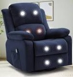 message recliner blue