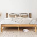 (Incomplete) 14 inch Solid Wood Platform Bed, No Squeak Bed Frame, No Box Spring Needed, Sturdy Bed Fram Color: Natural, Size: Queen