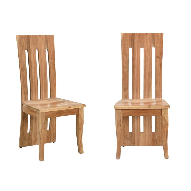 Jagen Solid Wood Slat Back Side Chair Dining Chair