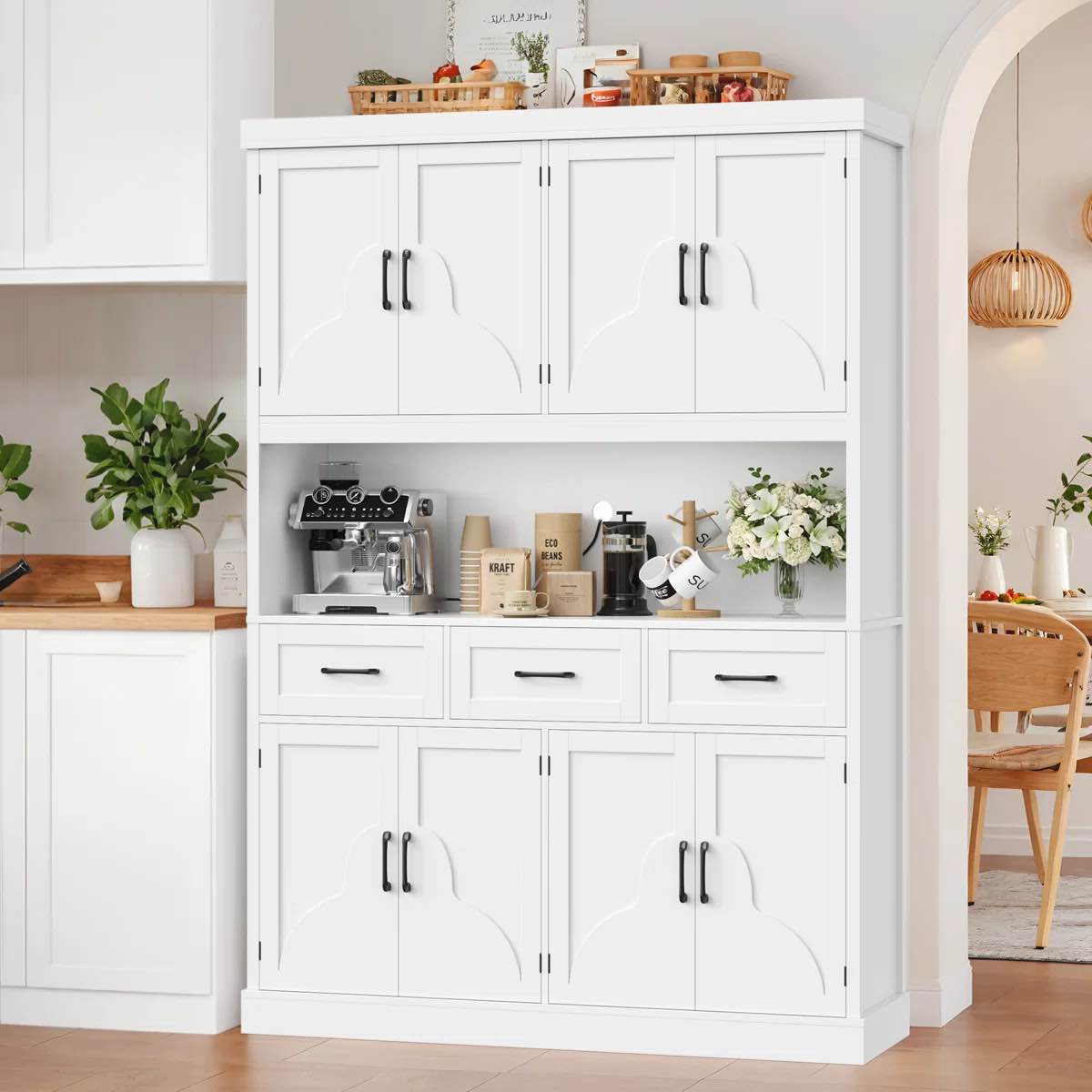 75.7"" Tall Kitchen Pantry Storage Cabinet With Cable Management-1(INCOMPLETE) 
