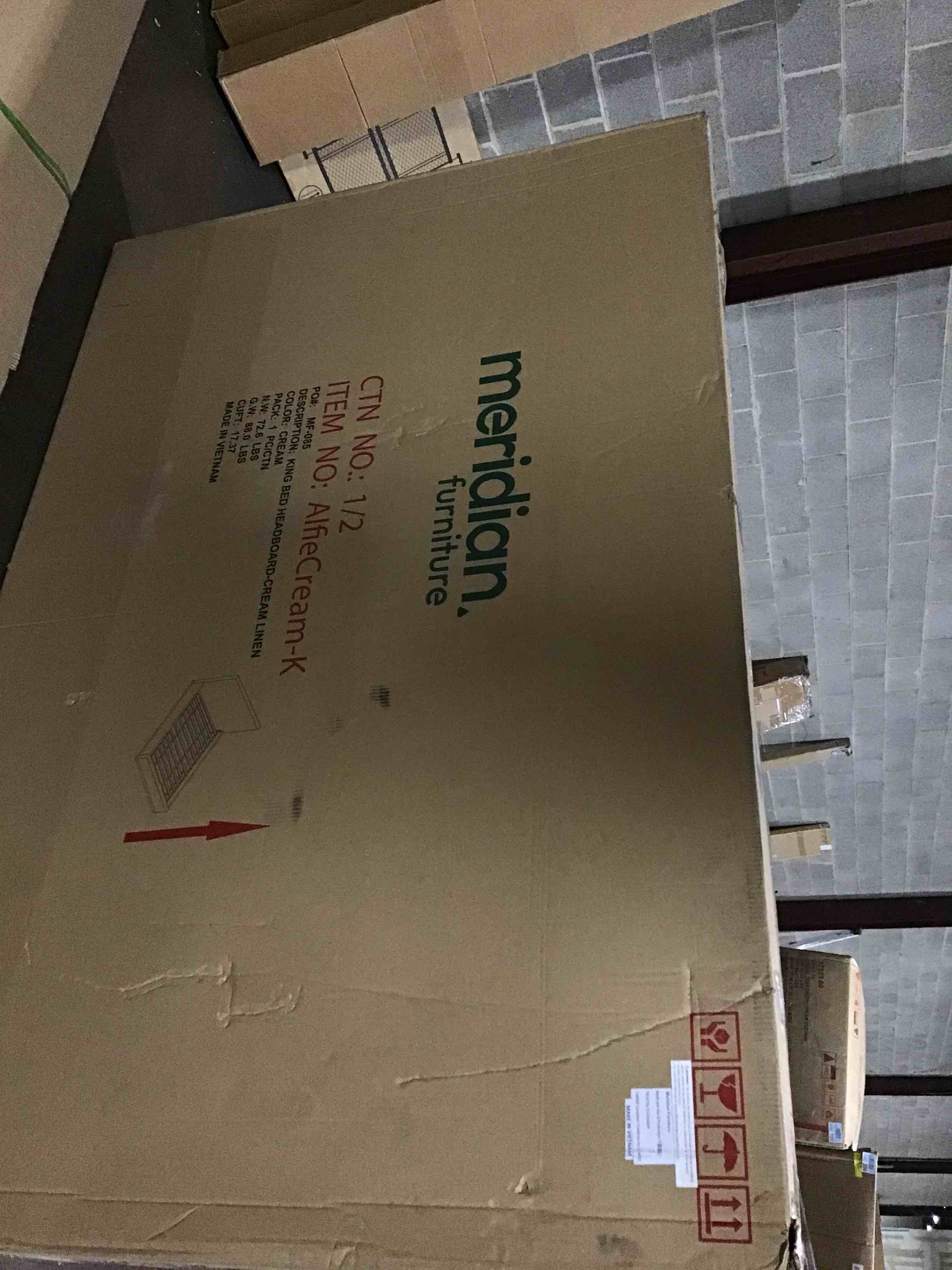 Alfie cream king size platform incomplete 