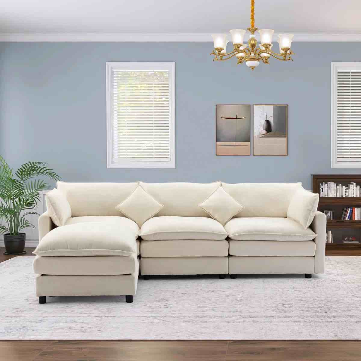 Kujtesa 4 Piece Upholstery Modular Sectional