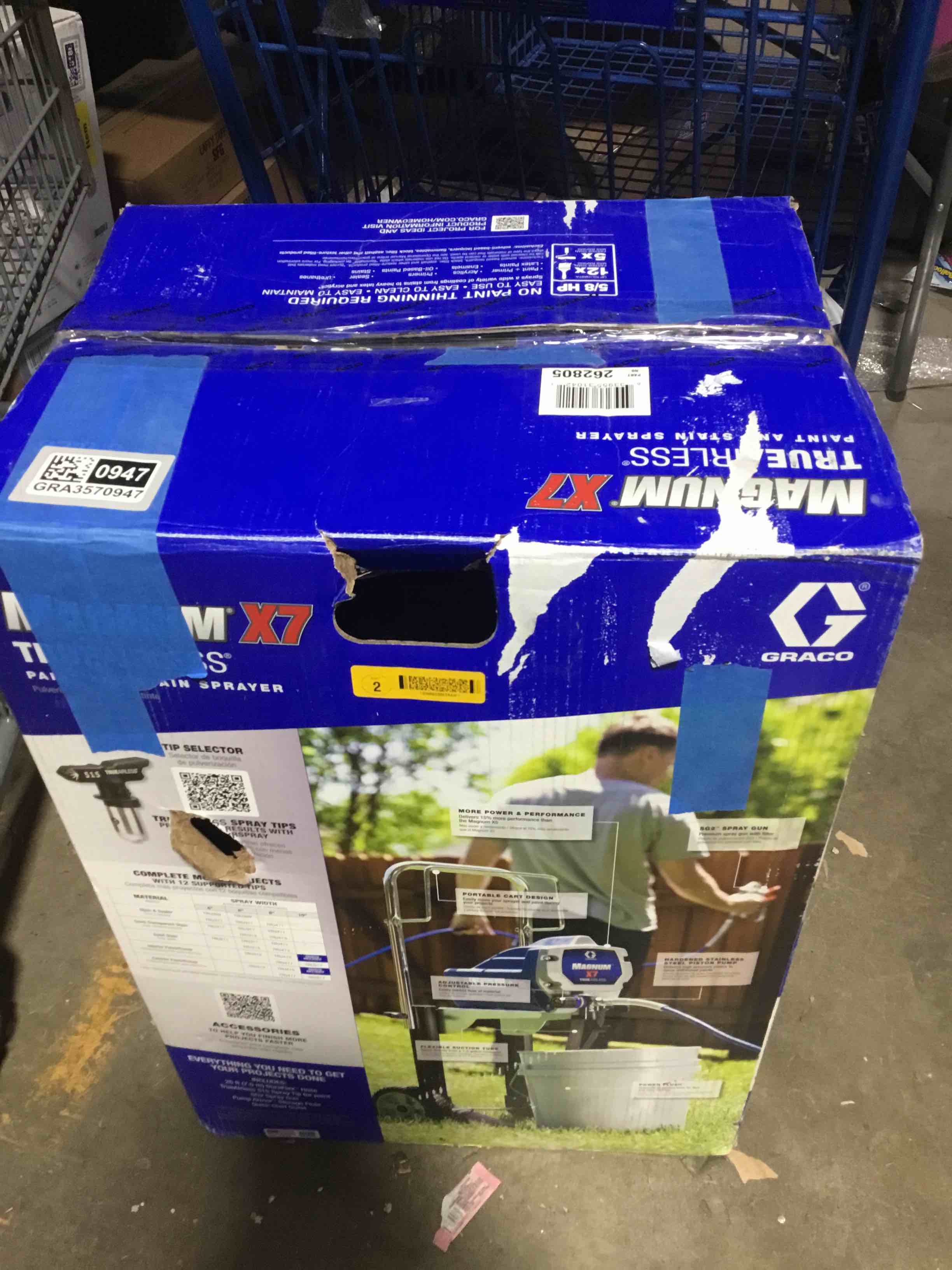 Condition photo showing As Is for (Used) (Incomplete)Graco Magnum 262805 X7 Cart Airless Paint Sprayer(does not power on)