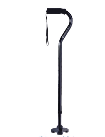 hurrycane go hcane-bk-g2 walking stick with t handle, black