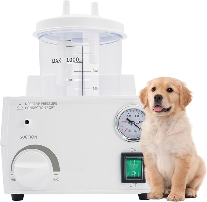jeogejin portable veterinary suction machine for home use with 1000ml capacity, 110v electric suctio