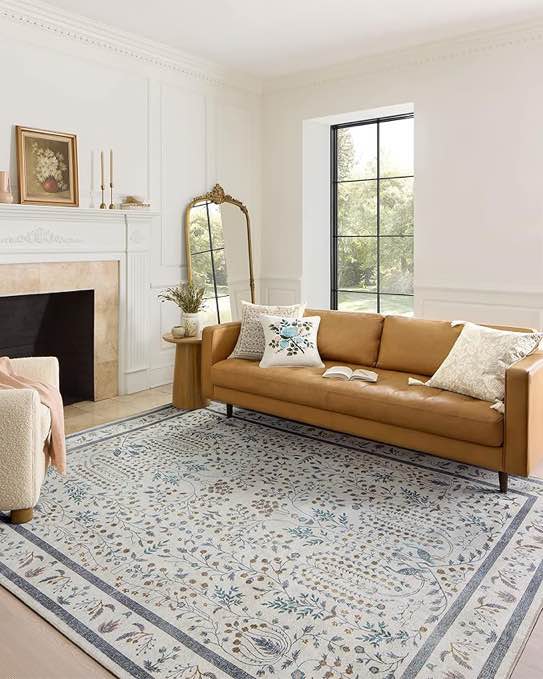 loloi rifle paper co. maison collection mao-05 wisteria cream 2'-0" x 5'-0", .19" pile height, accen