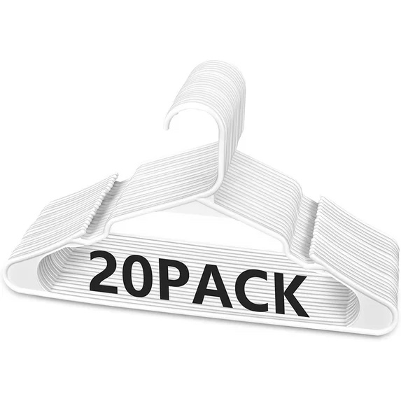 20 pack premium plastic hangers 