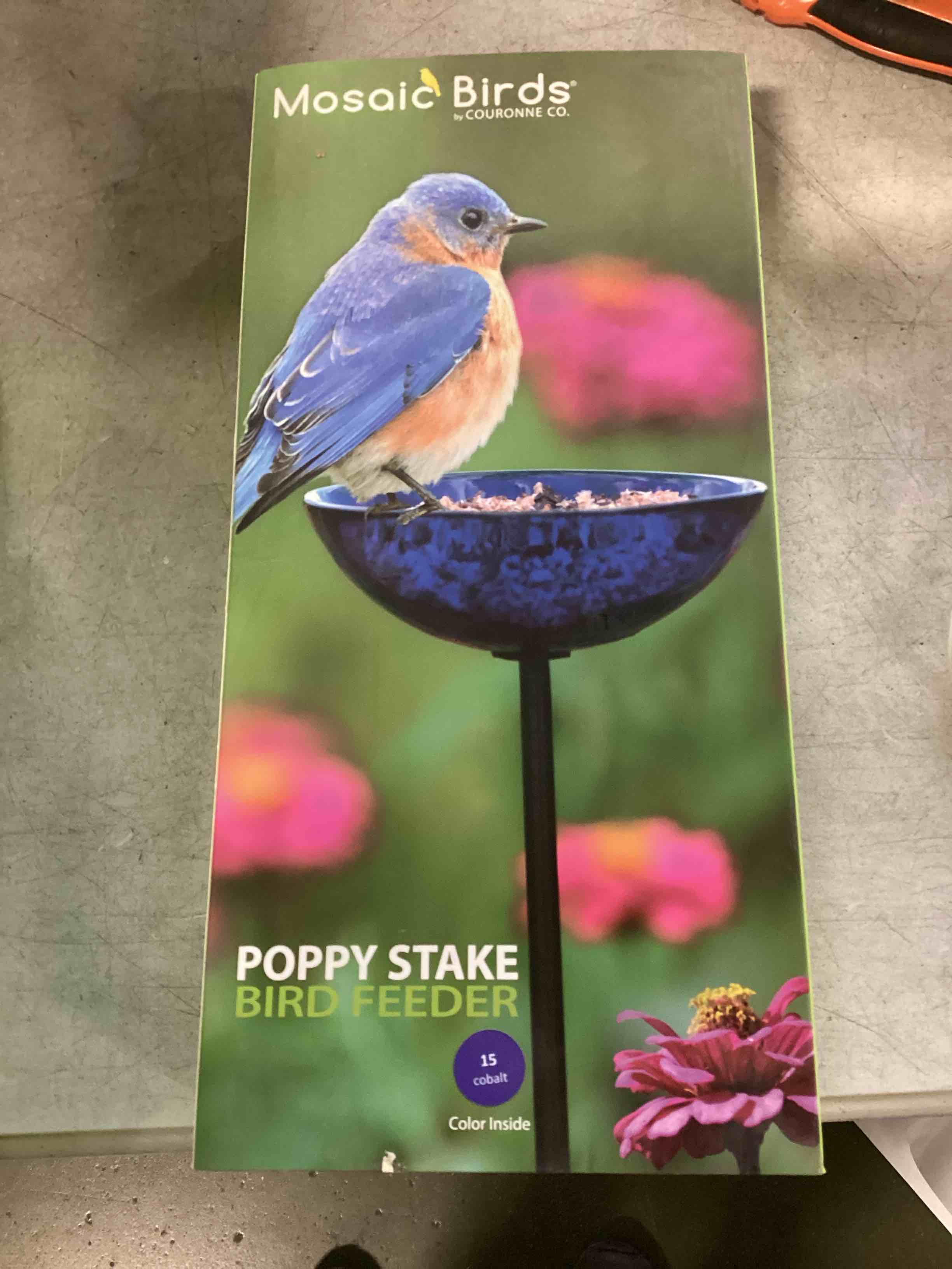 Condition photo showing New/Like New for COURM38720015 Poppy Stake Feeder  Cobalt Blue
