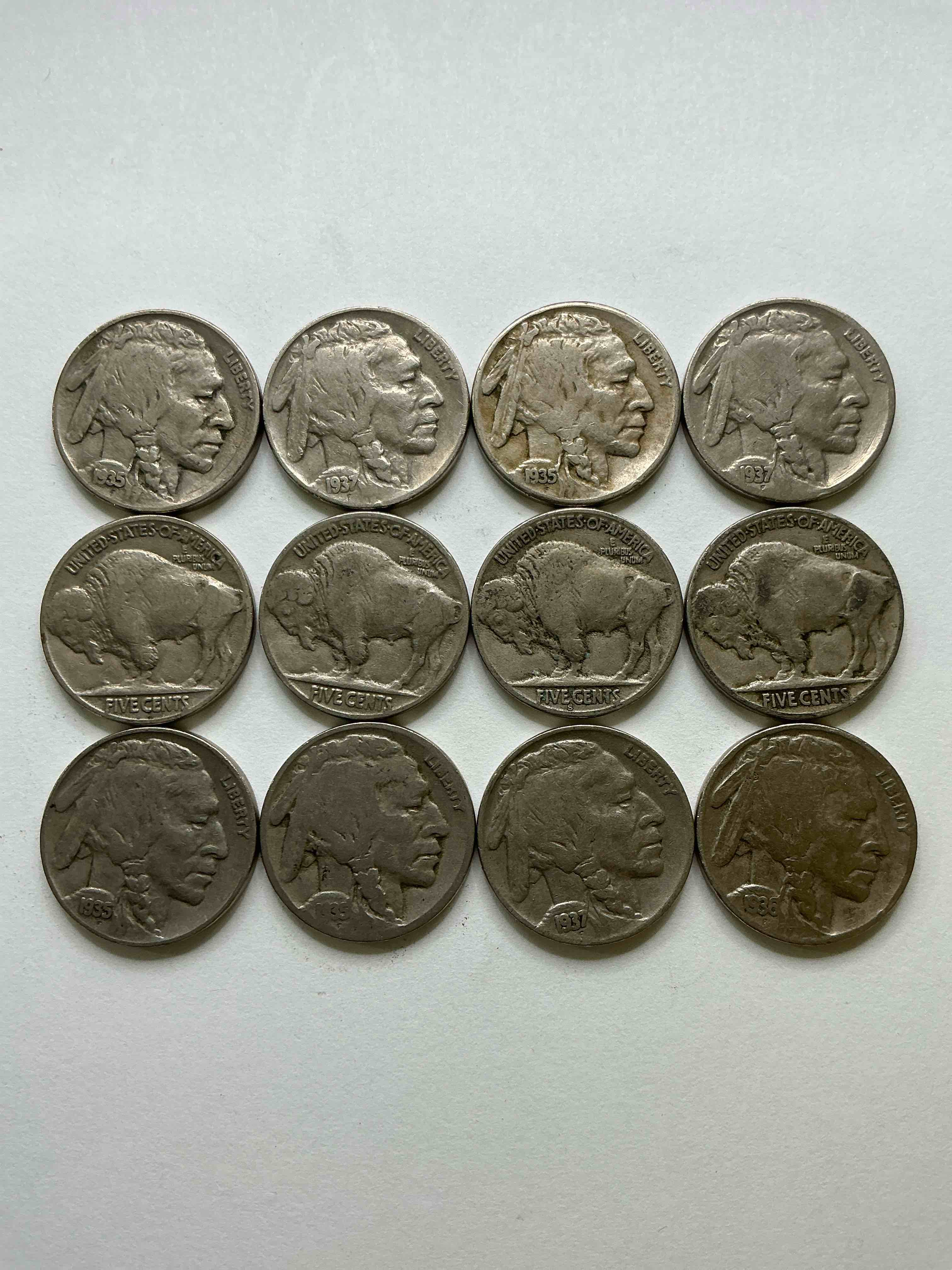 Historic Buffalo Nickels! Indian Head Buffalo Nickels Were Minted From 1913 To 1938 & Have Become A Favorite For Coin Collectors Around The World! Own Pieces Of American History With These Cool Indian Head Buffalo Nickels In Circulated Condition, Most With Visible Dates Which Is Very Rare For Buffalo Nickels!