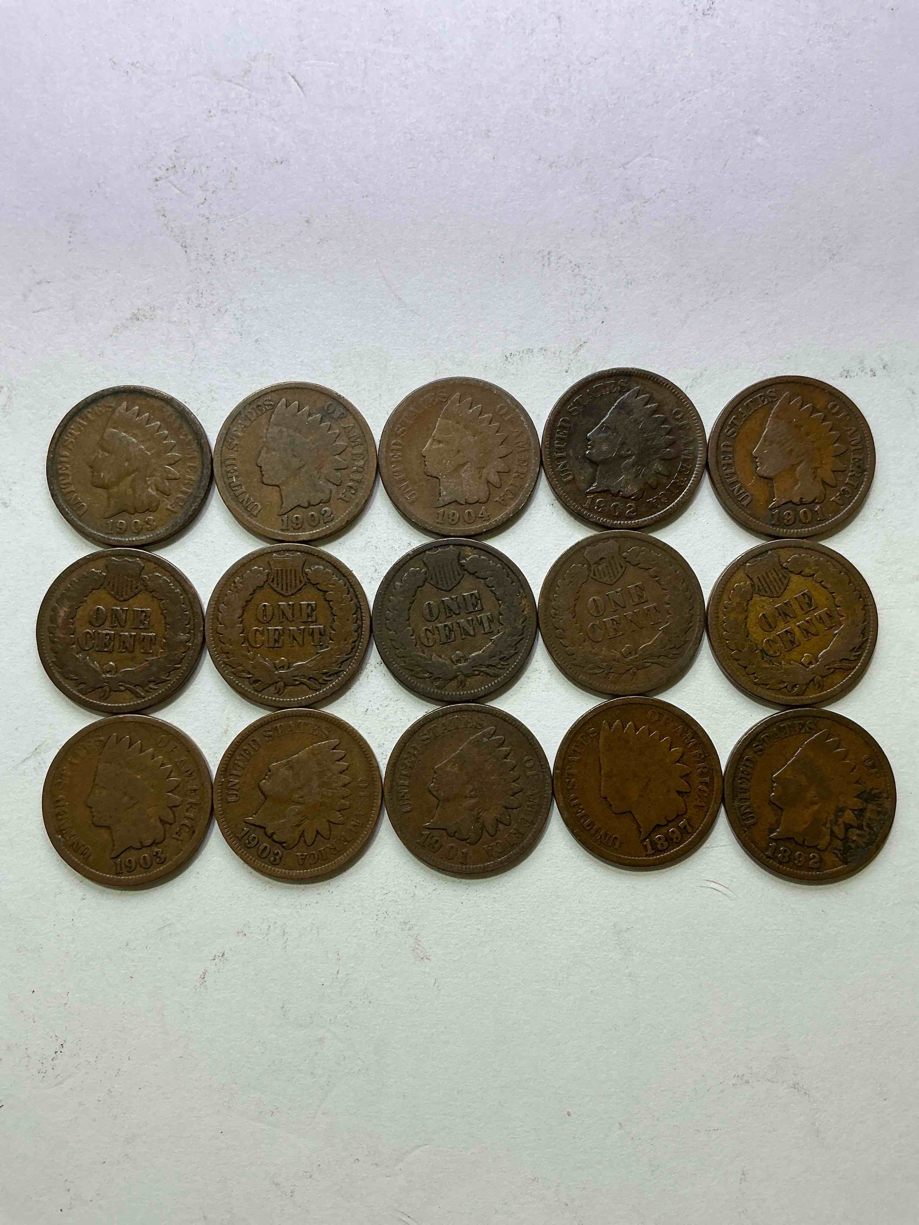 Indian Head Pennies! These Gorgeous U.S. Pennies Were Minted From 1859-1909 & Have Become Serious Collector Items! The "Indian Head" Design Is Actually A Representation Of Lady Liberty Wearing An Indian Headdress. Here Are Beautiful, Well-Kept Examples Representing Many Different Mint Years! Great For Collecting, Investing & Learning History, & Rare With Visible Dates!