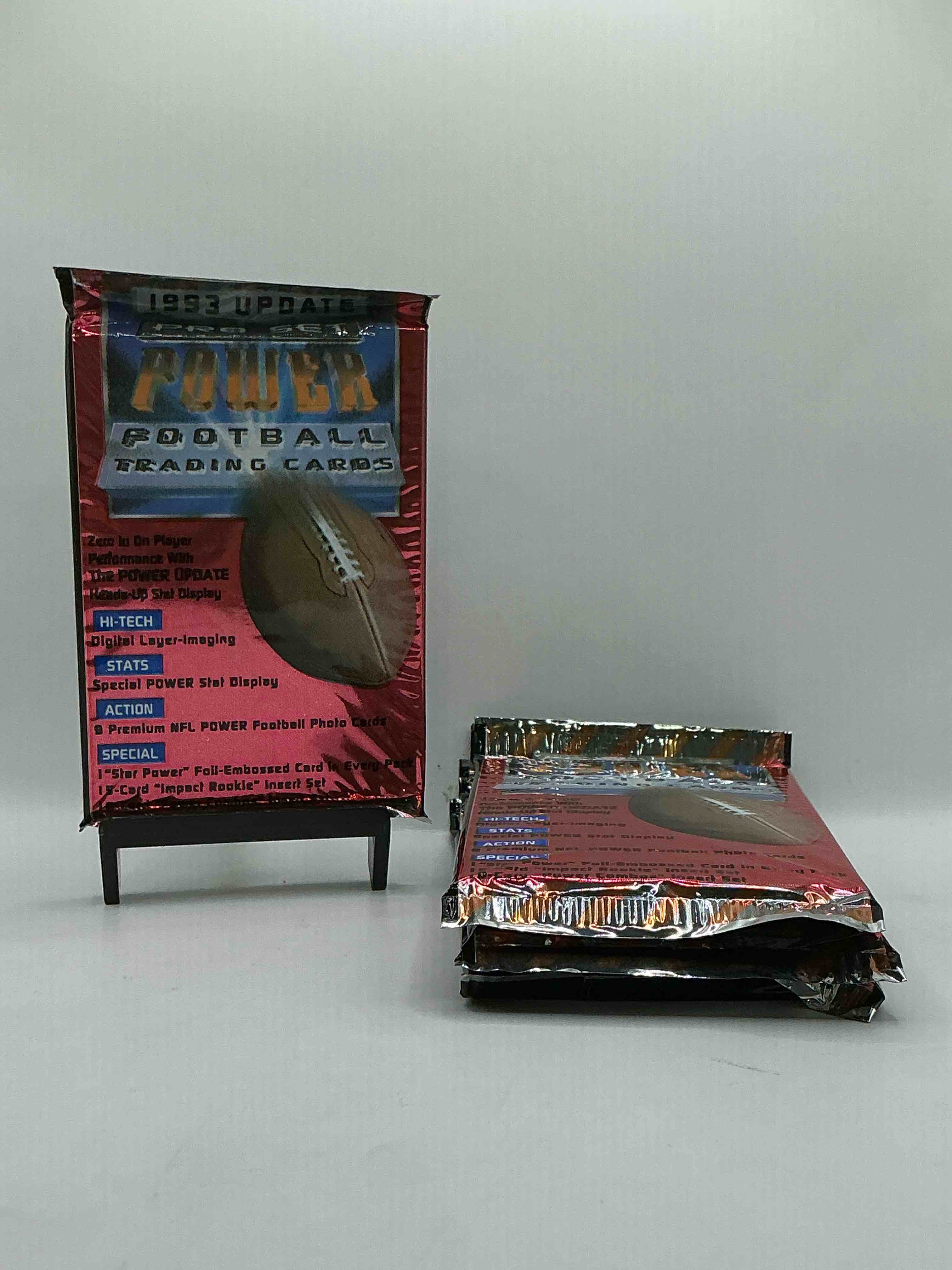 BOOM! 1993 Pro Set POWER Football Trading Cards! One Star Foil Embossed Card In Every Pack! Search For Insane Cards From Joe Montana, Jerry Rice, Jerome Bettis & Drew Bledsoe Rookies, Barry Sanders, Bo Jackson & More!