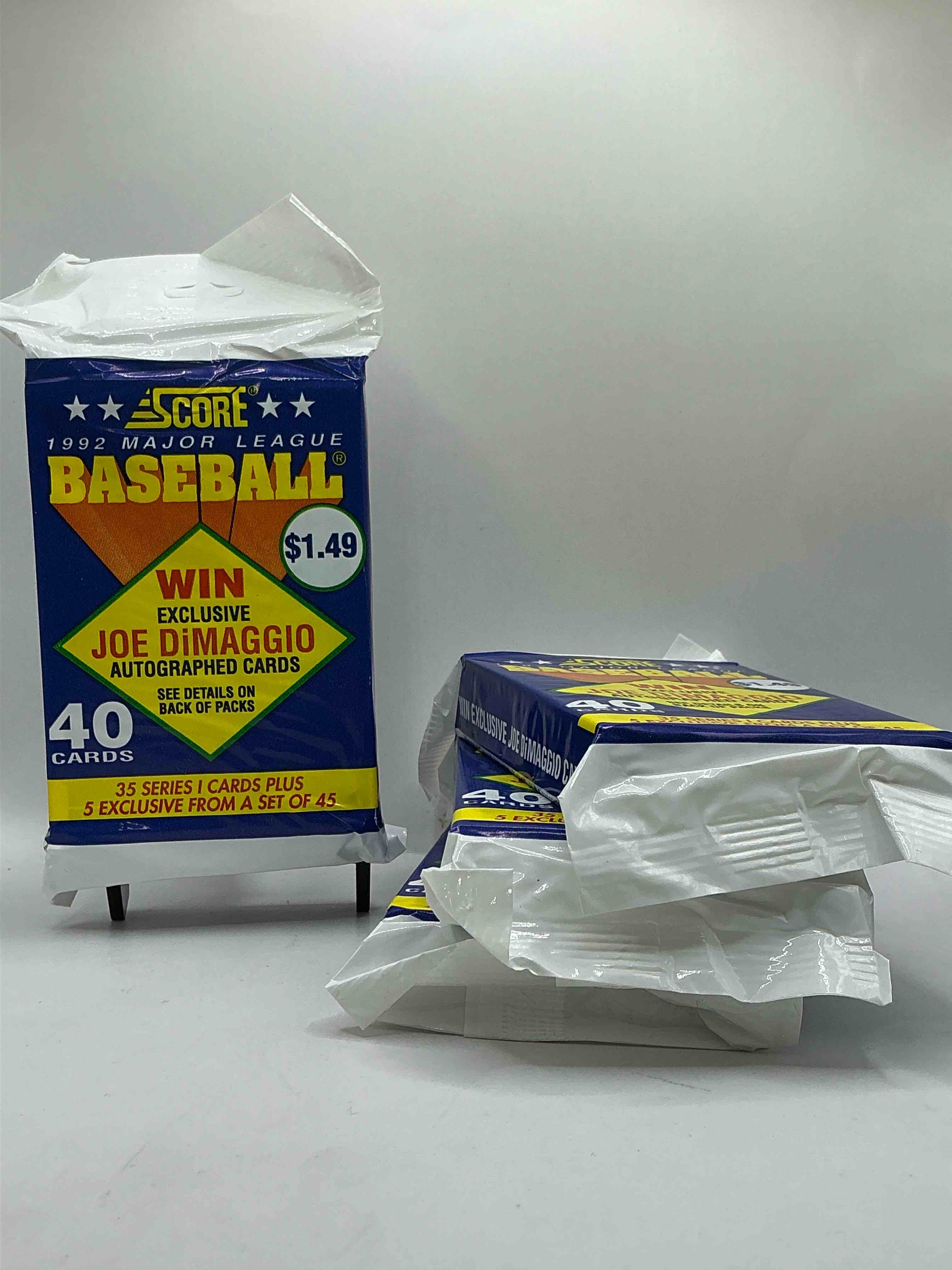 Joe DiMaggio Autograph!? 2,495 Joe DiMaggio Randomly Inserted Signature Cards In The Packs From This Year! 1992 Score Baseball Jumbo Pack Craziness, 40 Cards In Each Pack! See What You Get!