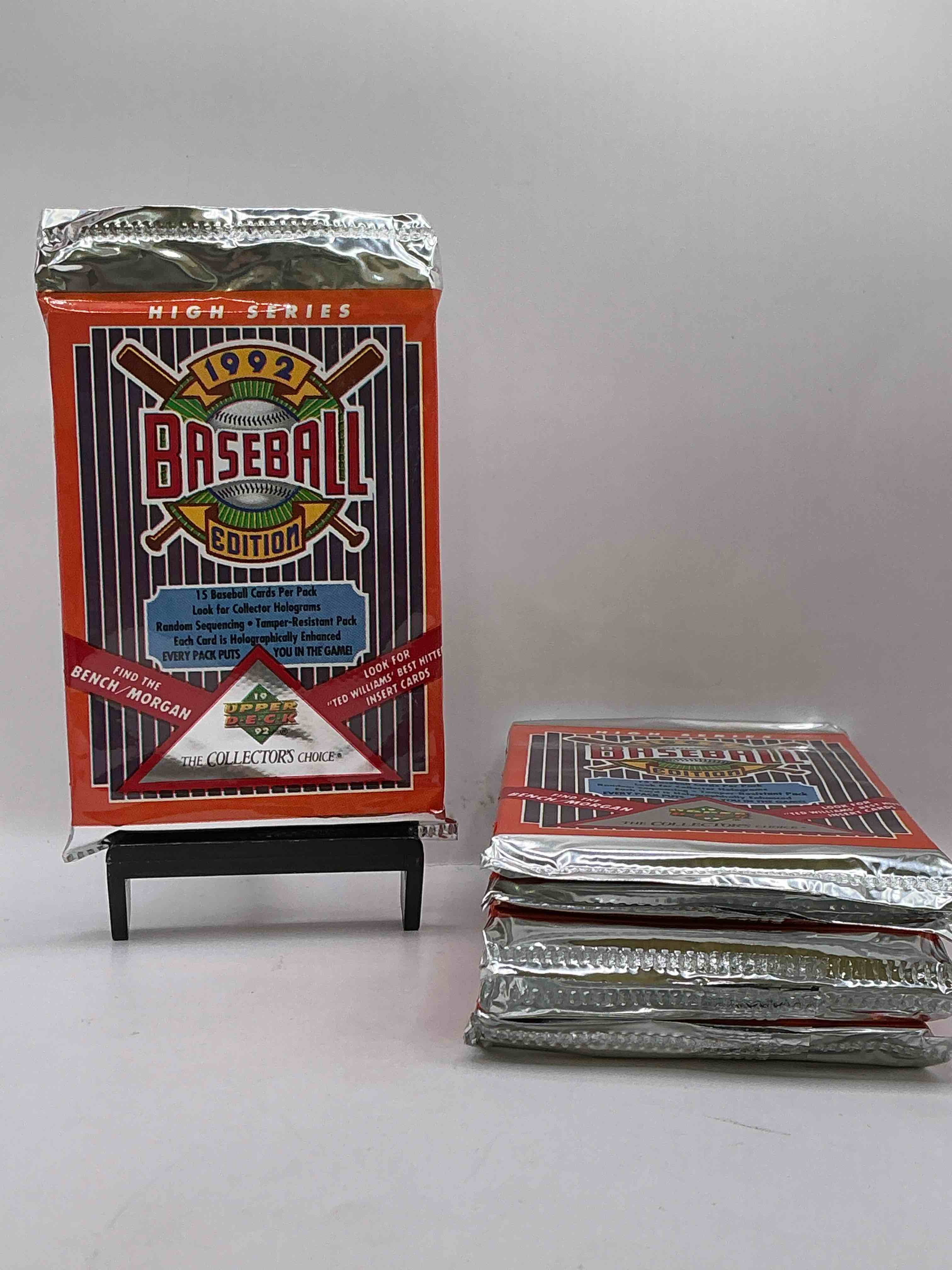 1992 Upper Deck Baseball Sealed Sports & Collectible Card Pack, Direct From Original Sealed Retail Case! Search For Ultra Rare & Valuable Ted Williams & Johnny Bench Signed Insert Cards As Well As Deion Sanders, Ken Griffey Jr., Nolan Ryan & So Much More!