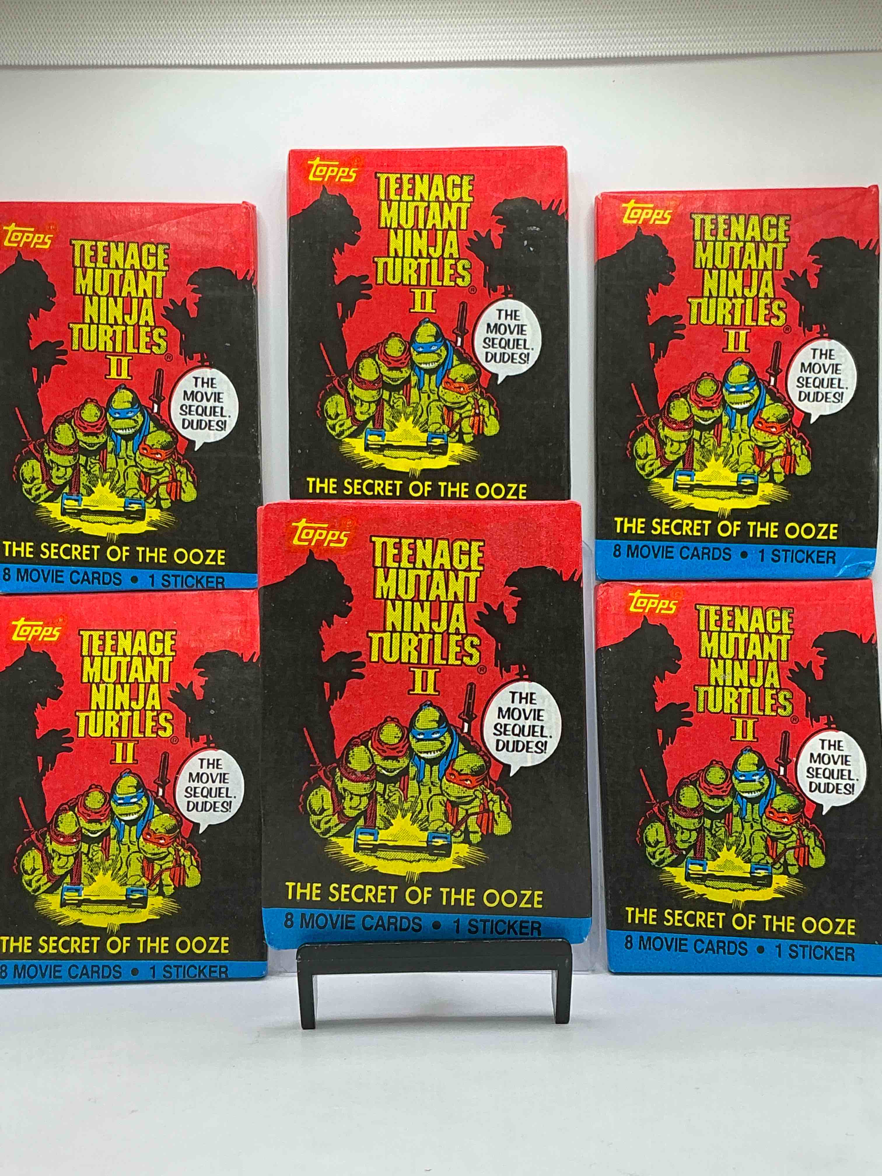 1991 Rare Turtle WOW! Teenage Mutant Ninja Turtles Movie Cards, Unopened Wax Pack Direct From Original Retail Case! Own Some Rare TMNT Movie Memorabilia From 1991, Almost Impossible To Find!