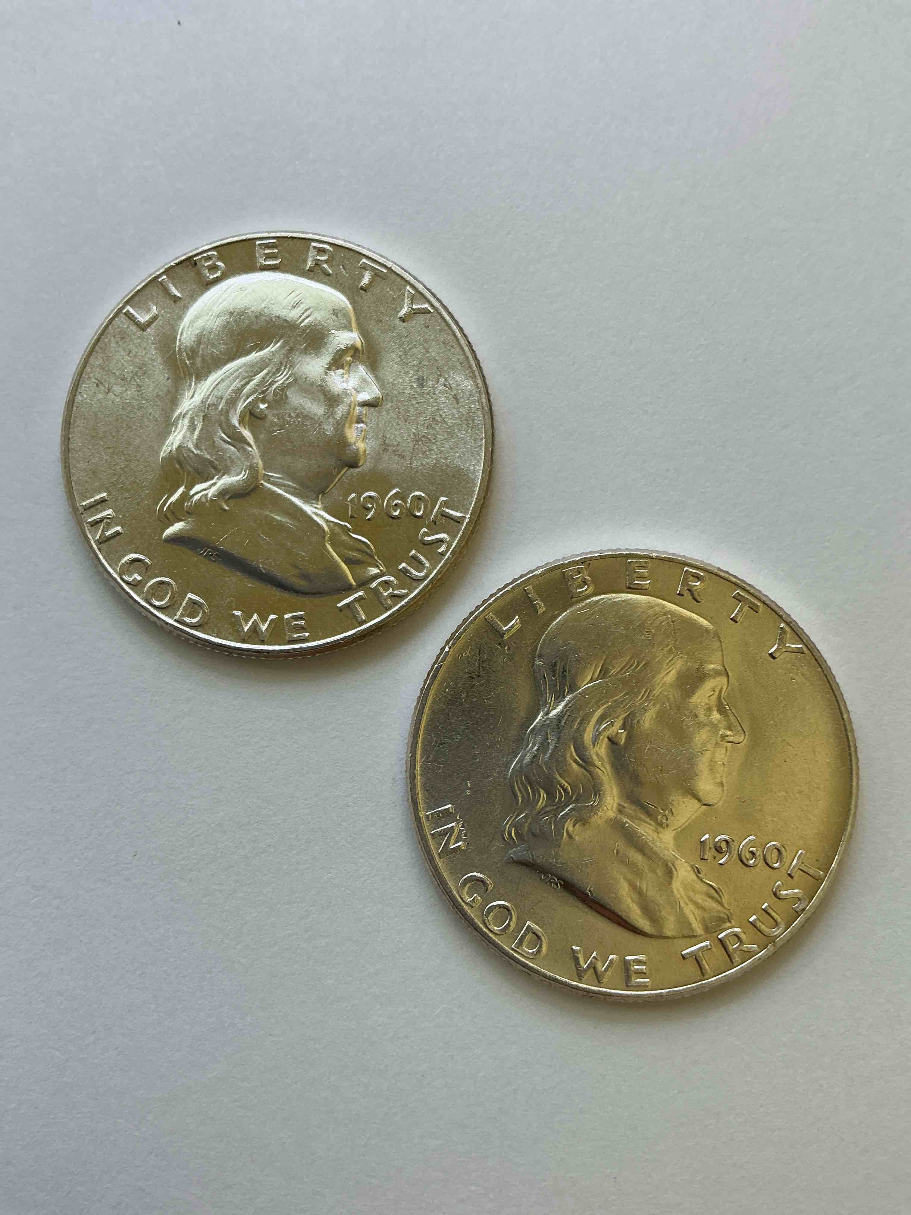 Uncirculated Ben Franklin Silver! Pre 1965 Silver U.S. Half Dollar Coins! Before 1965 American Half Dollars Were Actually Silver, Here Is A Gorgeous Example Of A Rare Ben Franklin Silver Half Dollar. Uncirculated, Great Condition & Great For Investing In Precious Metals! These Heavy Half Dollars Were Minted At 90% Silver and 10% Copper, Giving Them A Net Weight Of .36169 Ounces Of Pure Silver Per Coin! Getting Very Rare. Invest & Win!