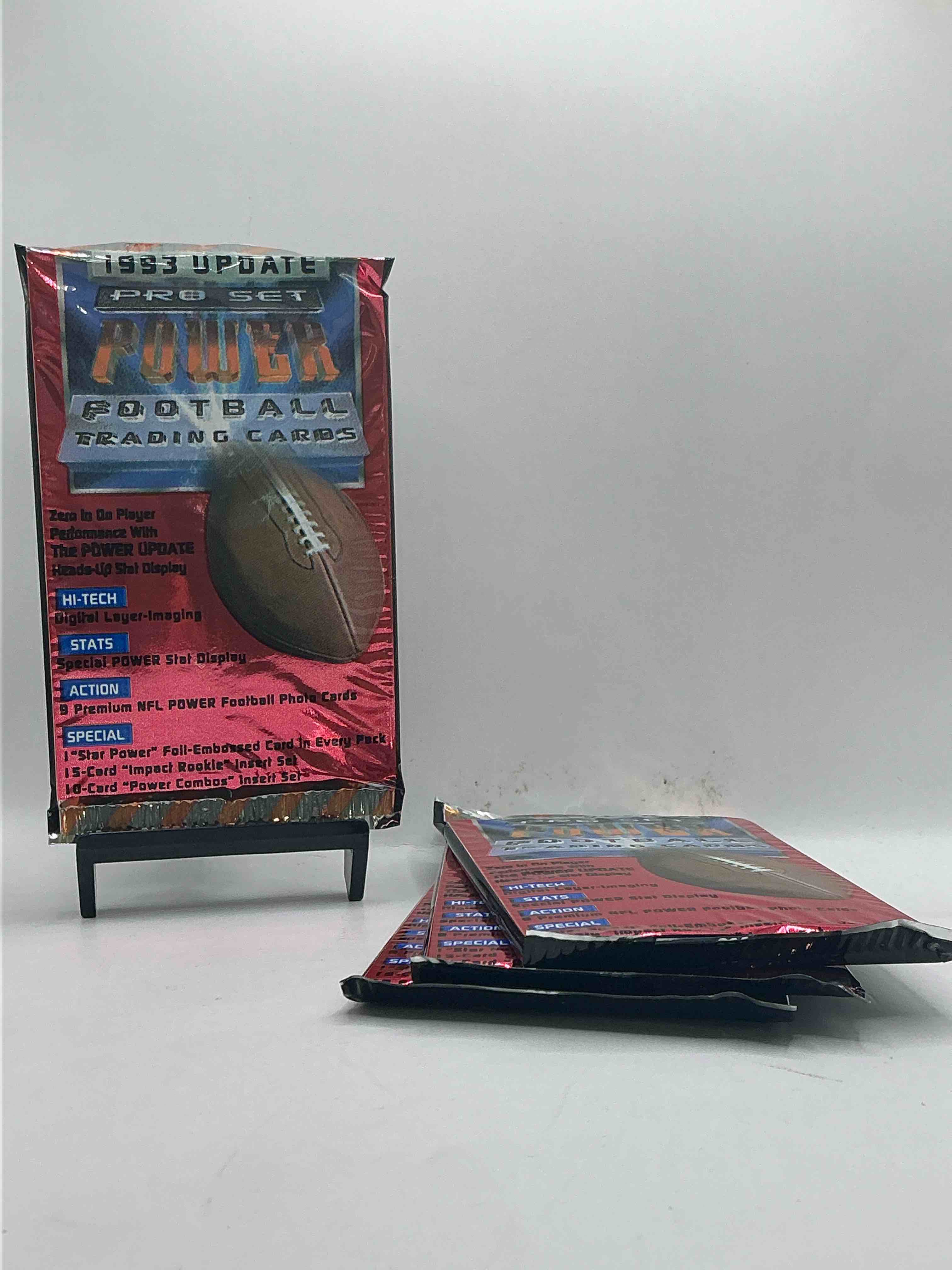 BOOM! 1993 Pro Set POWER Football Trading Cards! One Star Foil Embossed Card In Every Pack! Search For Insane Cards From Joe Montana, Jerry Rice, Jerome Bettis & Drew Bledsoe Rookies, Barry Sanders, Bo Jackson & More!