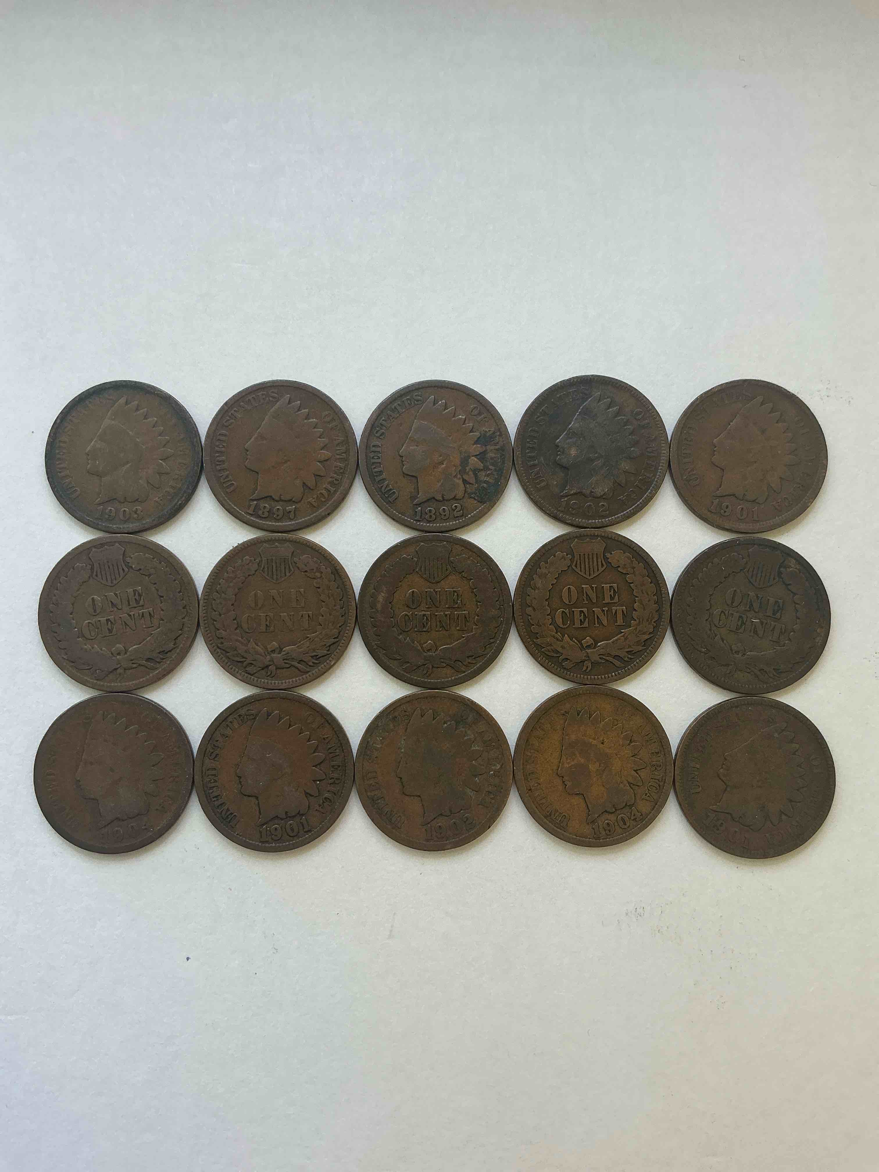 Indian Head Pennies! These Gorgeous U.S. Pennies Were Minted From 1859-1909 & Have Become Serious Collector Items! The "Indian Head" Design Is Actually A Representation Of Lady Liberty Wearing An Indian Headdress. Here Are Beautiful, Well-Kept Examples Representing Many Different Mint Years! Great For Collecting, Investing & Learning History, & Rare With Visible Dates!