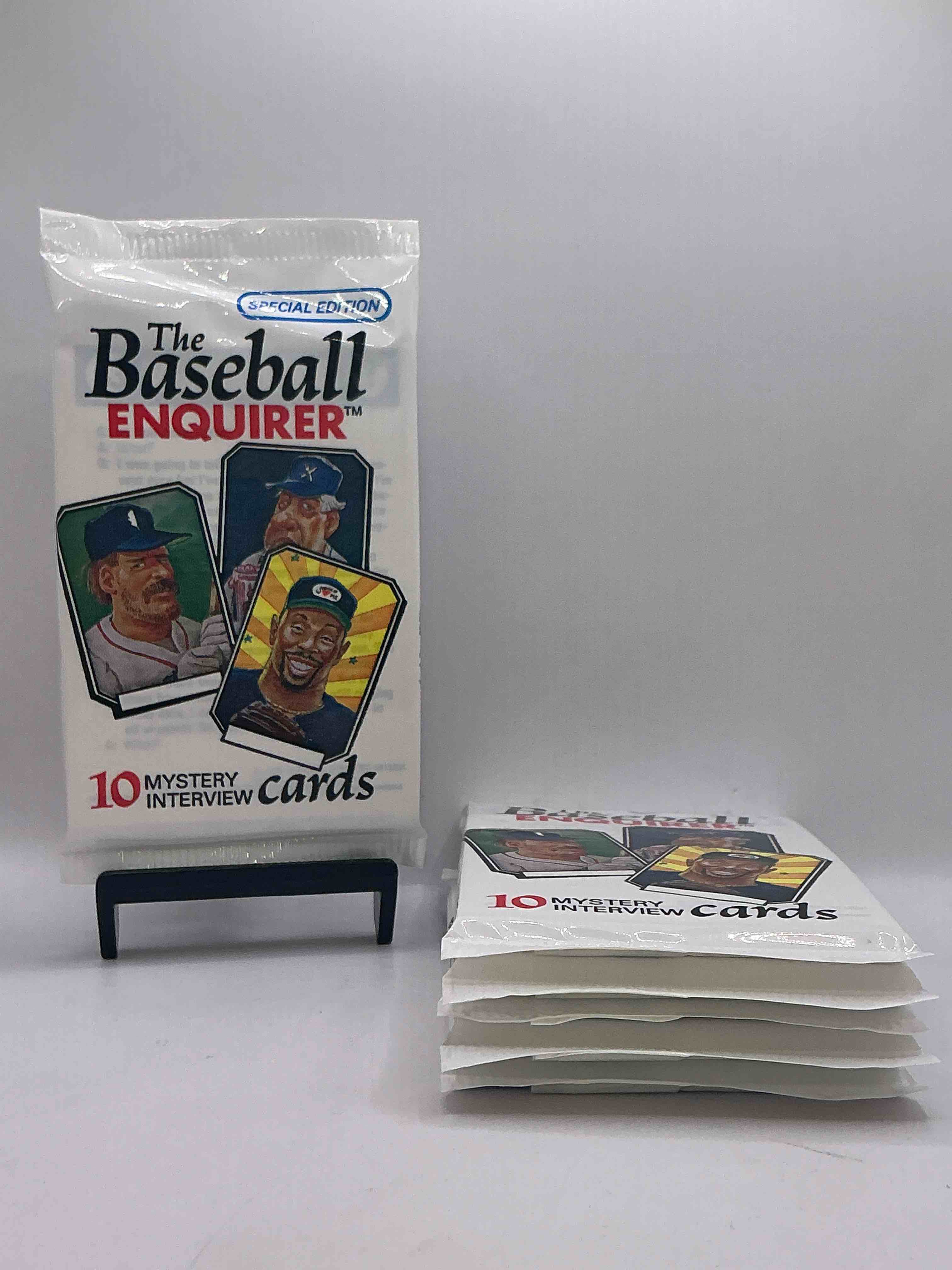 1992 Baseball Enquirer Mystery Cards! The Baseball Enquirer Special Edition Cards! These Cards Include Rare Interviews, Inside Scoops, Colorful Commentary & More! 10 Cards Per Pack!