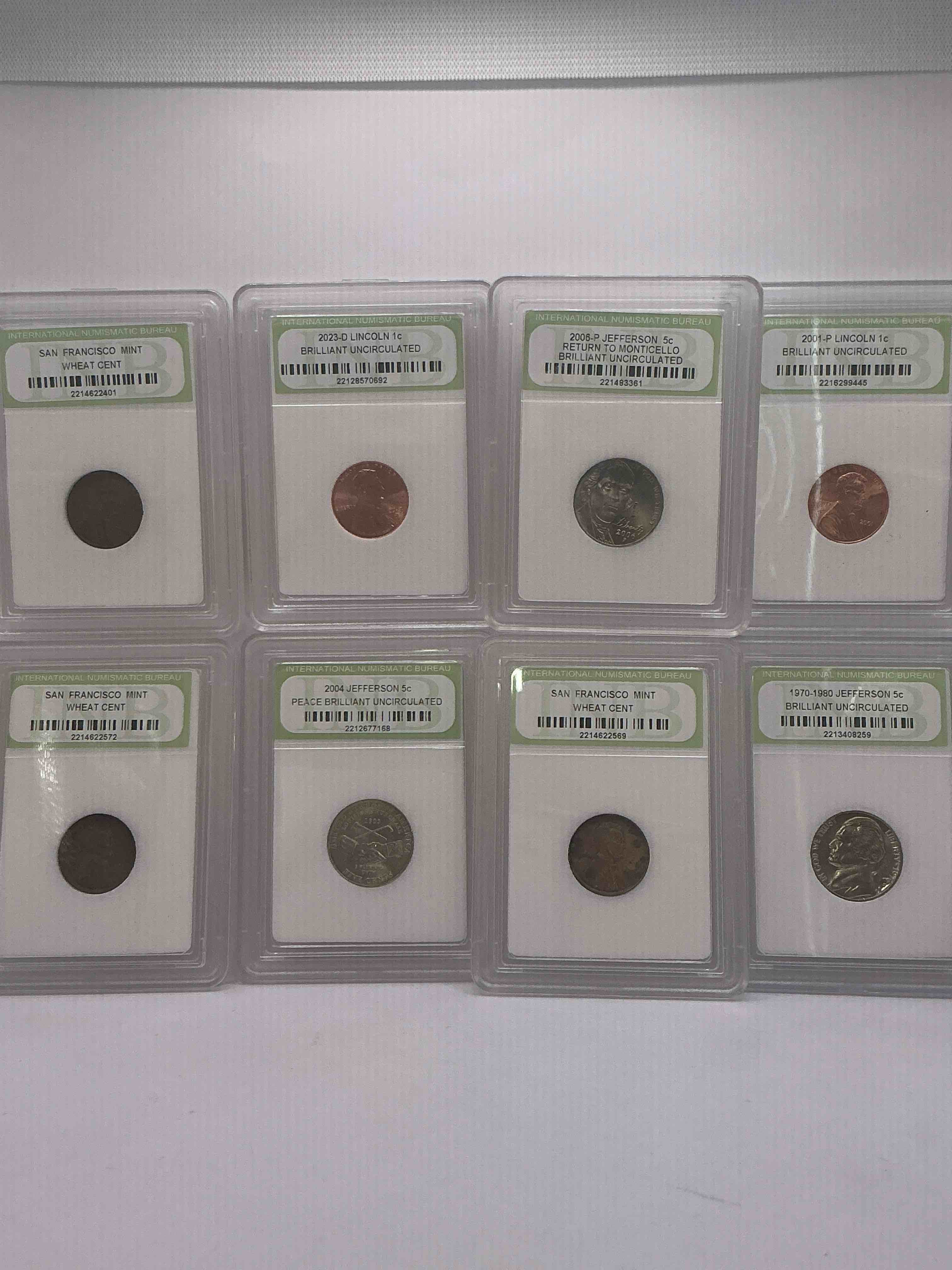 Collector's Dream! 8 Different Rare, Slabbed U.S. Collector Coins In Certified/Catalogued Protective Slab Cases! A Great Way to Build An Incredible Collection Of Protected, Rare U.S. Coins! Great For The Coin Fan & Collector!