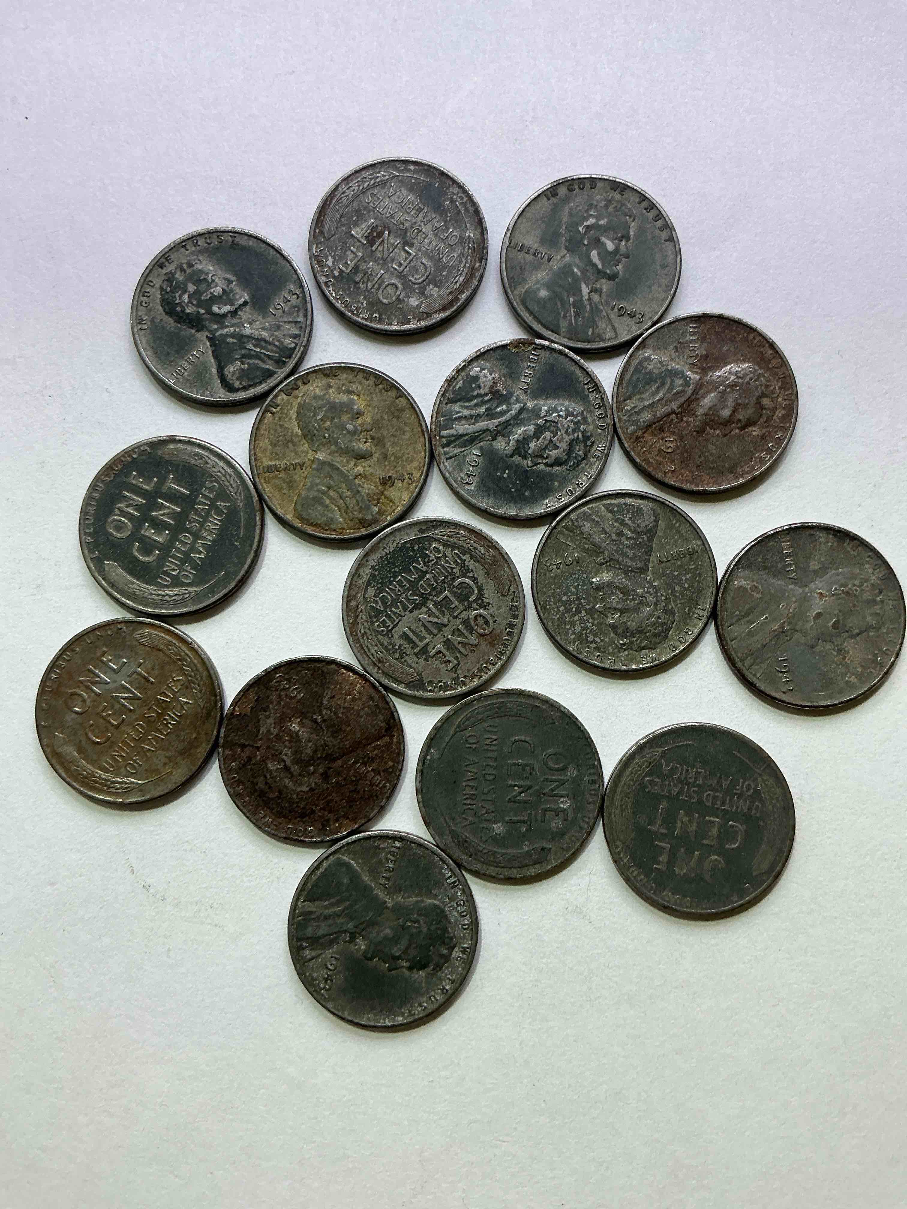 1943 World War Il History! Did You Know That In 1943 Copper Was So Valuable For Making Ammunition That The U.S. Treasury Made Pennies Out Of Steel?! 1943 STEEL Pennies Have Become Valuable, Rare Collector Items! Up For Auction Are Rare WWII Steel Pennies Appearing Circulated. Own Pieces Of World War II History That Are An Awesome Investment!