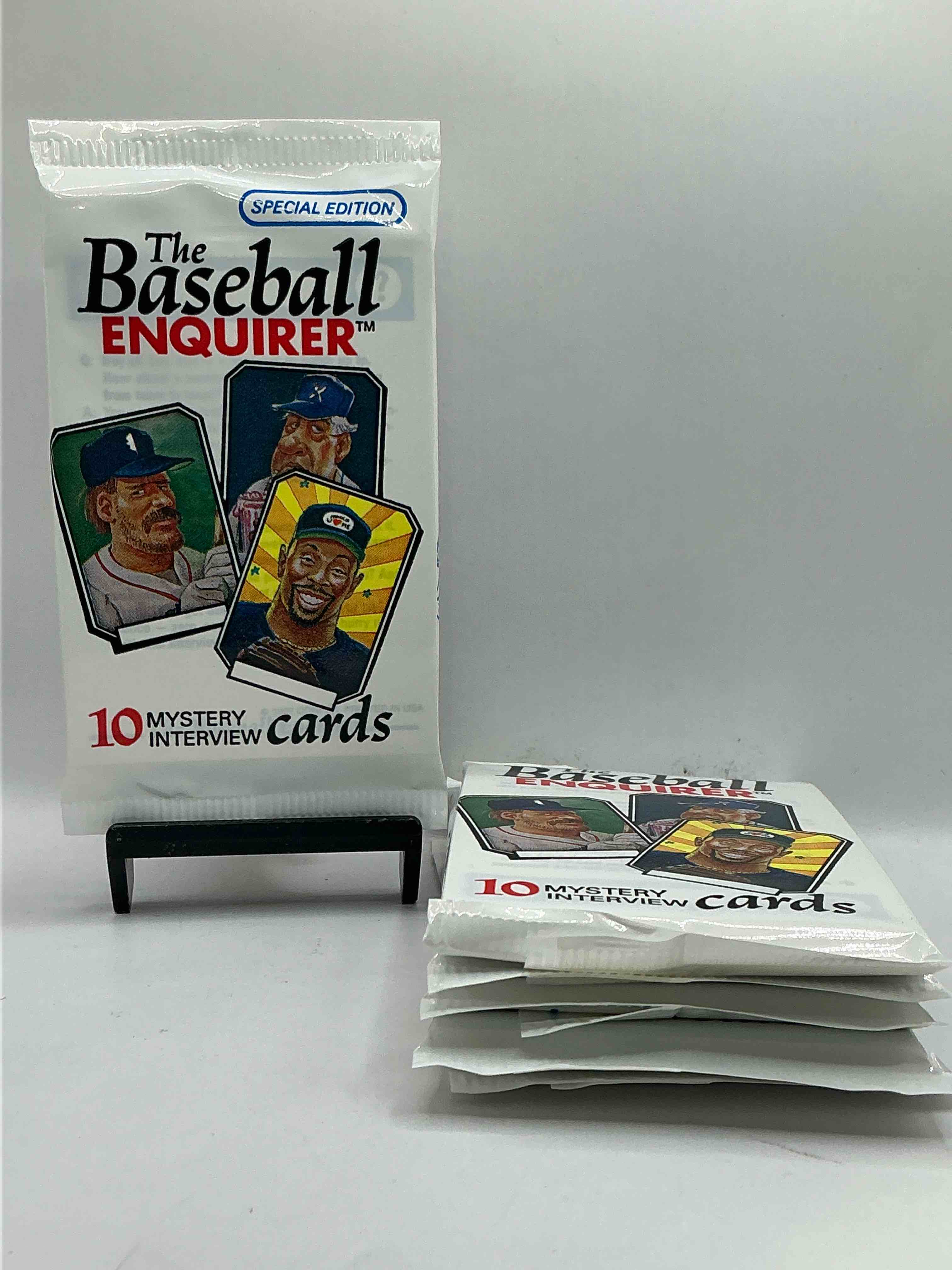 1992 Baseball Enquirer Mystery Cards! The Baseball Enquirer Special Edition Cards! These Cards Include Rare Interviews, Inside Scoops, Colorful Commentary & More! 10 Cards Per Pack!