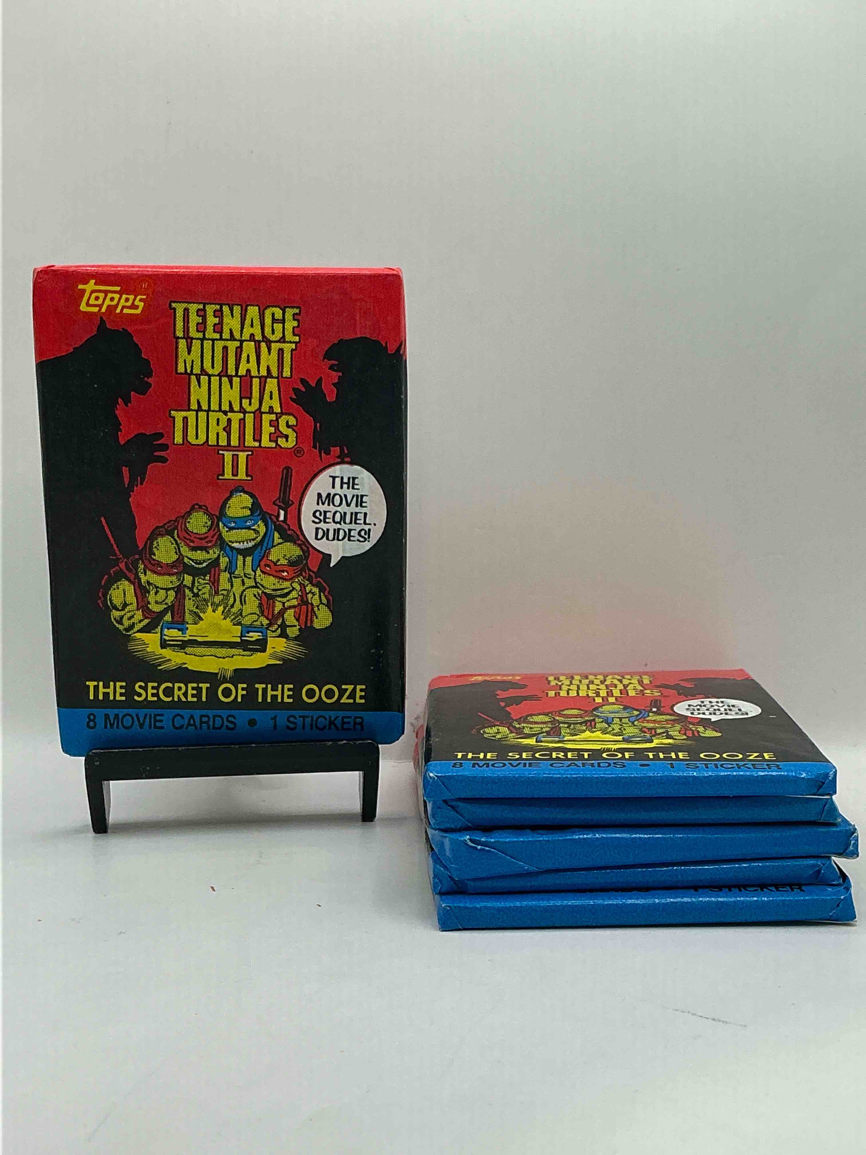 1991 Rare Turtle WOW! Teenage Mutant Ninja Turtles Movie Cards, Unopened Wax Pack Direct From Original Retail Case! Own Some Rare TMNT Movie Memorabilia From 1991, Almost Impossible To Find! 