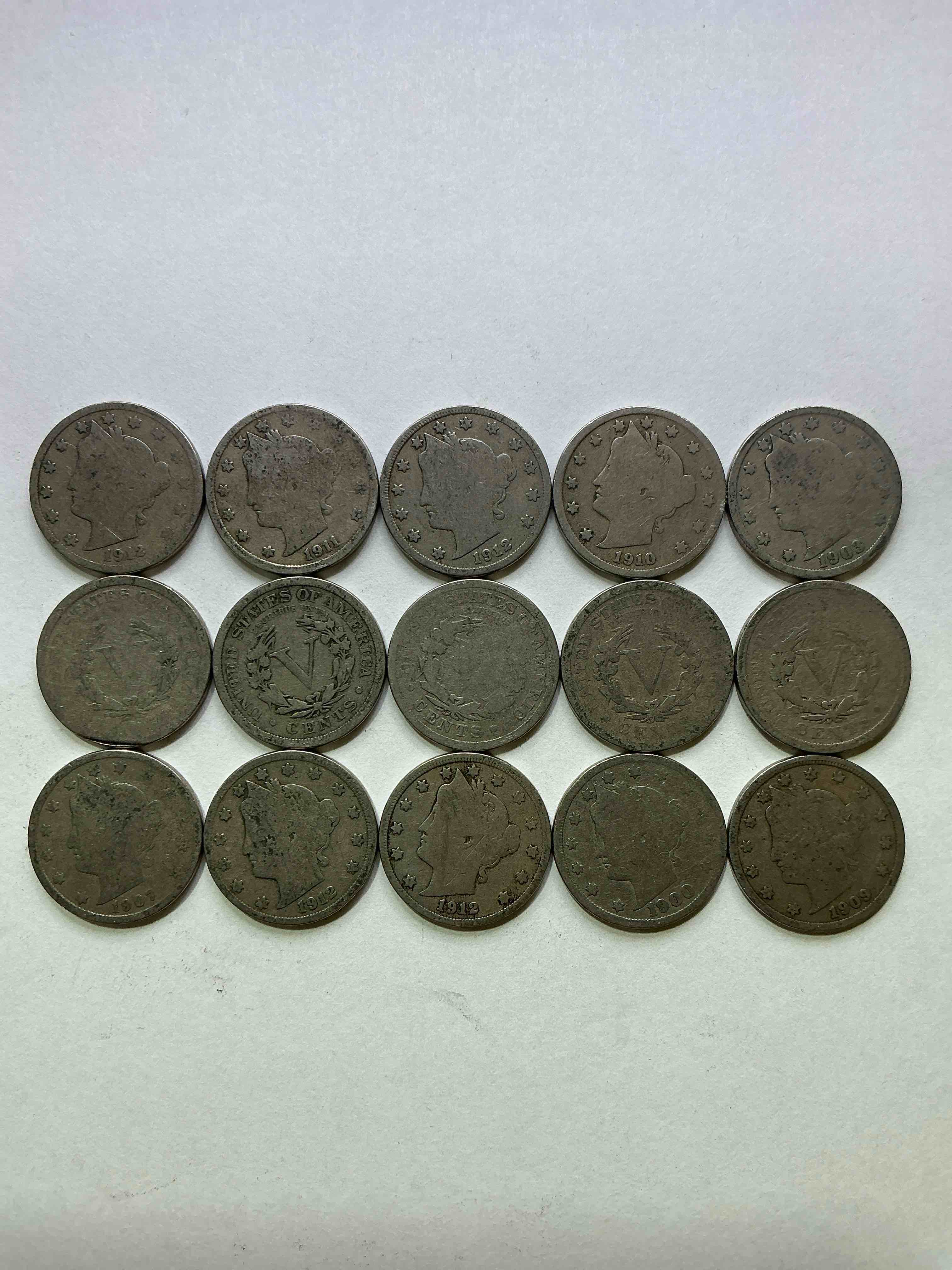Antique U.S. V Nickels! Think Of The History These Coins Have Seen!, Liberty Head V Nickels Were Minted Up Until 1913 & Were The Style Of Nickels Before Buffalo Nickels. Own Some Cool Pieces Of History! Rare To See These Coins With The "Date On" In Circulated Condition!