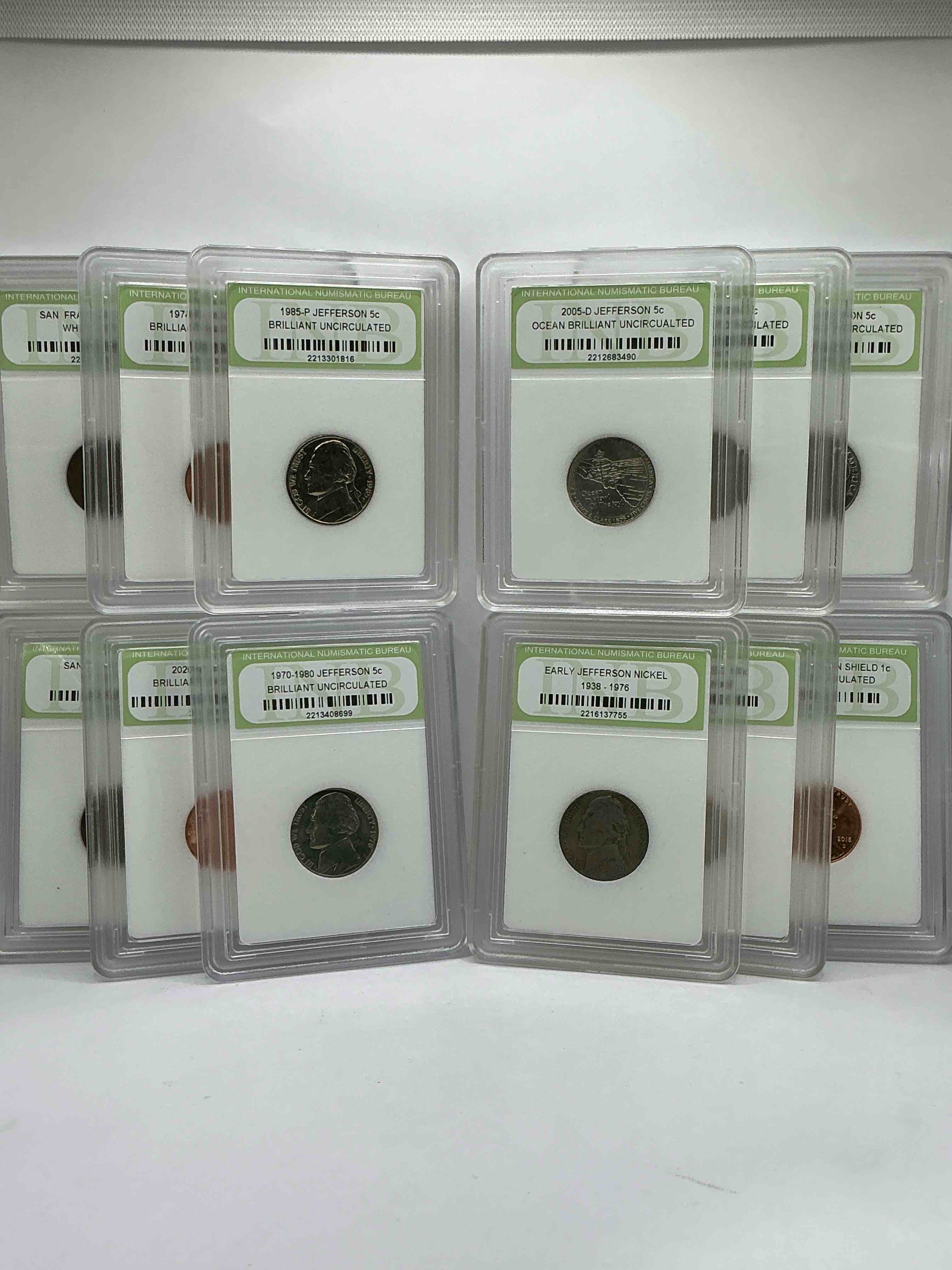 Collector's Dream! 12 Different Rare, Slabbed U.S. Collector Coins In Certified/Catalogued Protective Slab Cases! A Great Way to Build An Incredible Collection Of Protected, Rare U.S. Coins! Great For The Coin Fan & Collector!