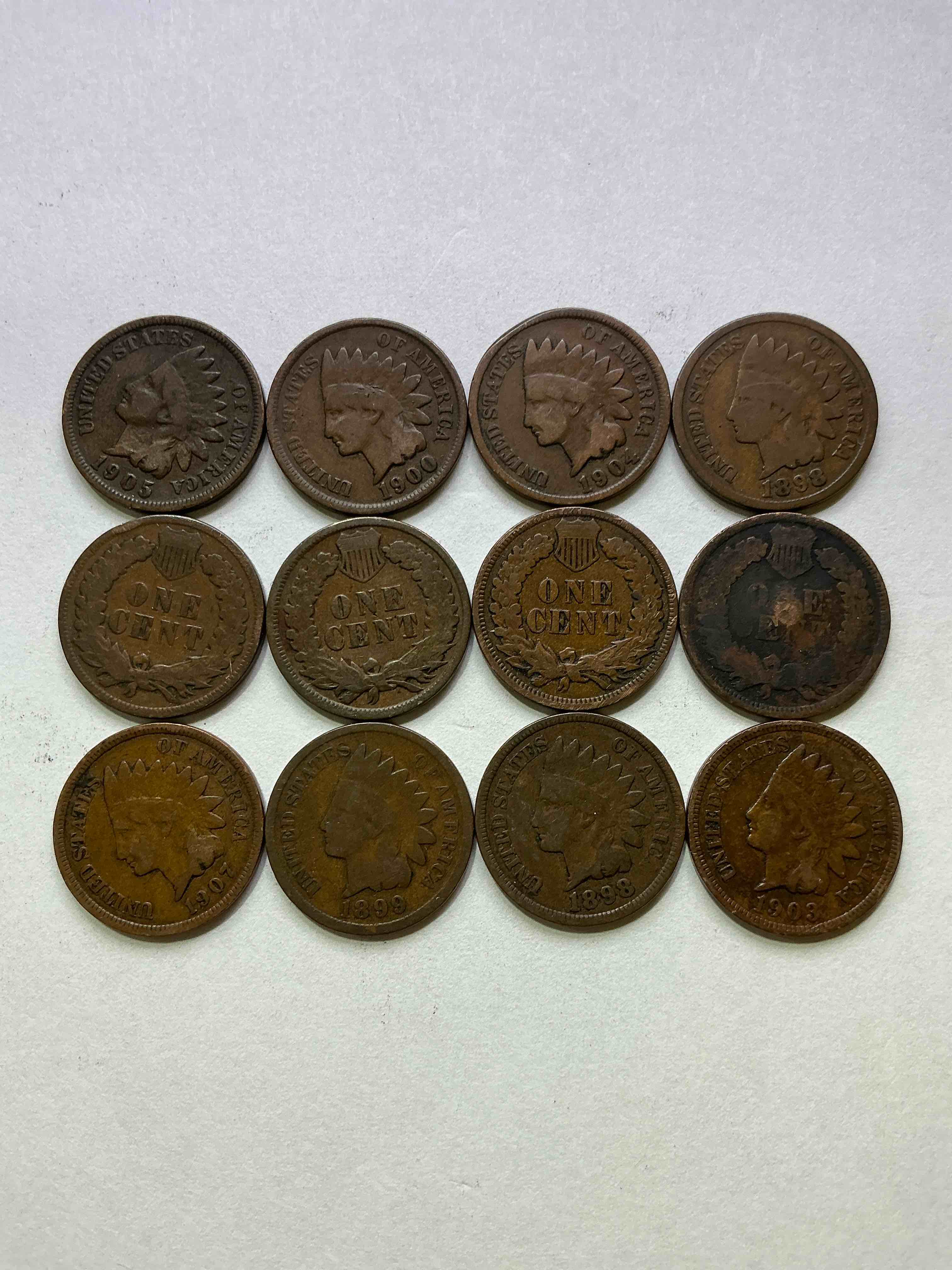 Indian Head Pennies! These Gorgeous U.S. Pennies Were Minted From 1859-1909 & Have Become Serious Collector Items! The "Indian Head" Design Is Actually A Representation Of Lady Liberty Wearing An Indian Headdress. Here Are Beautiful, Well-Kept Examples Representing Many Different Mint Years! Great For Collecting, Investing & Learning History, & Rare With Visible Dates!