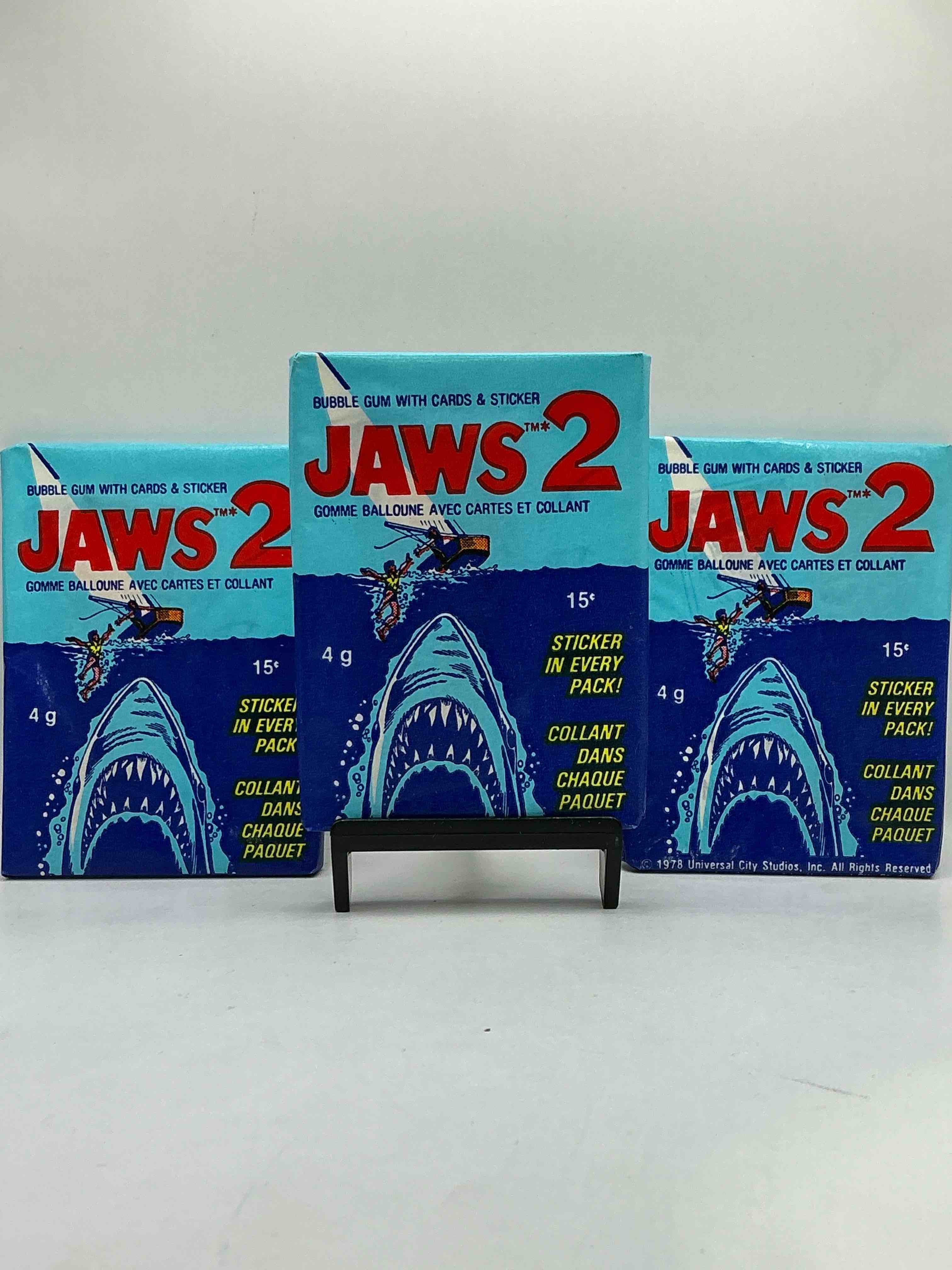Relive The 70’s! Ultra Rare Jaws 2 Unopened Movie Card Packs! Check Out These Awesome Sticker & Card Packs! Movie Mania!