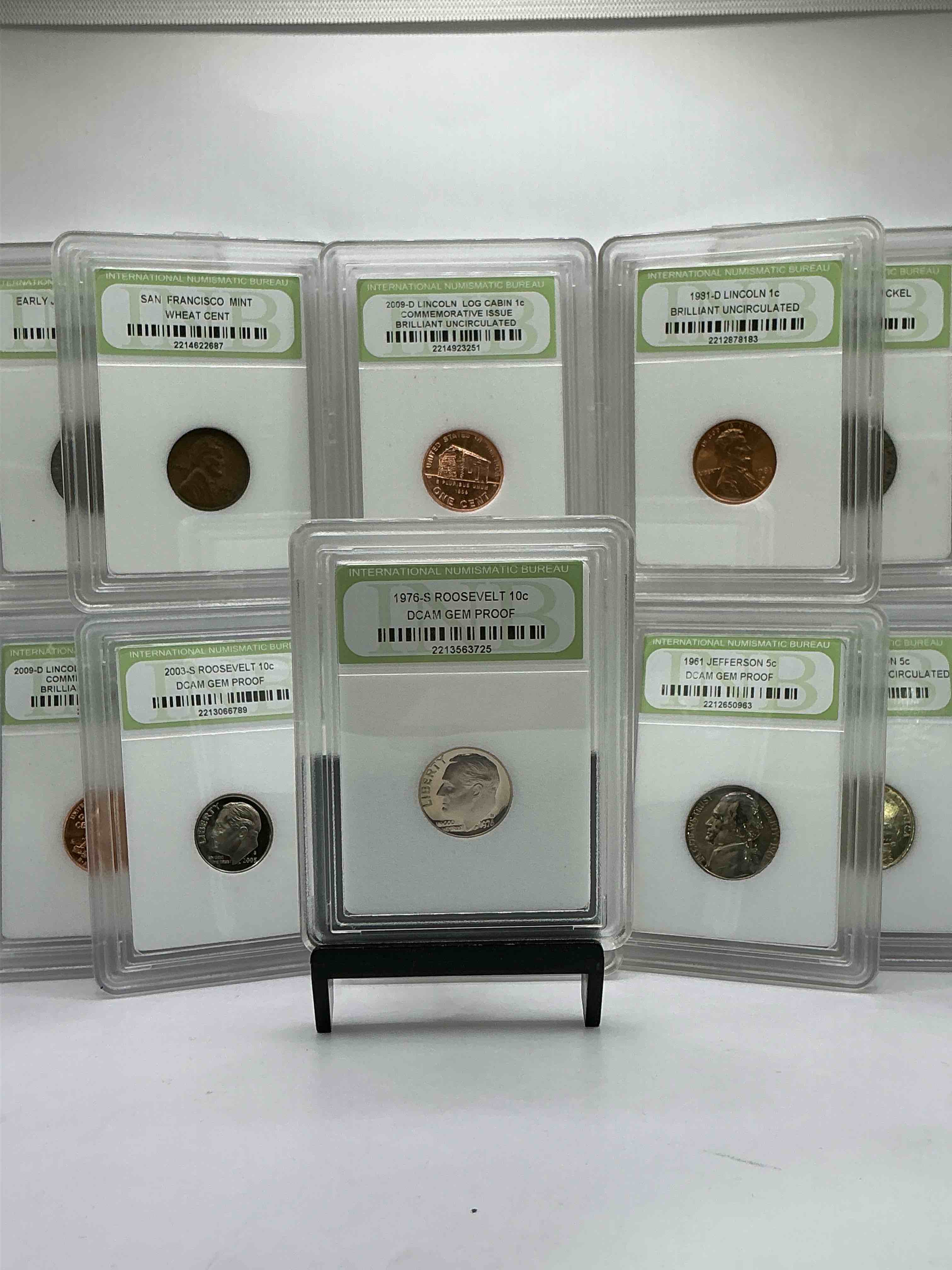Collector's Dream! 11 Different Rare, Slabbed U.S. Collector Coins In Certified/Catalogued Protective Slab Cases! A Great Way to Build An Incredible Collection Of Protected, Rare U.S. Coins! Great For The Coin Fan & Collector!