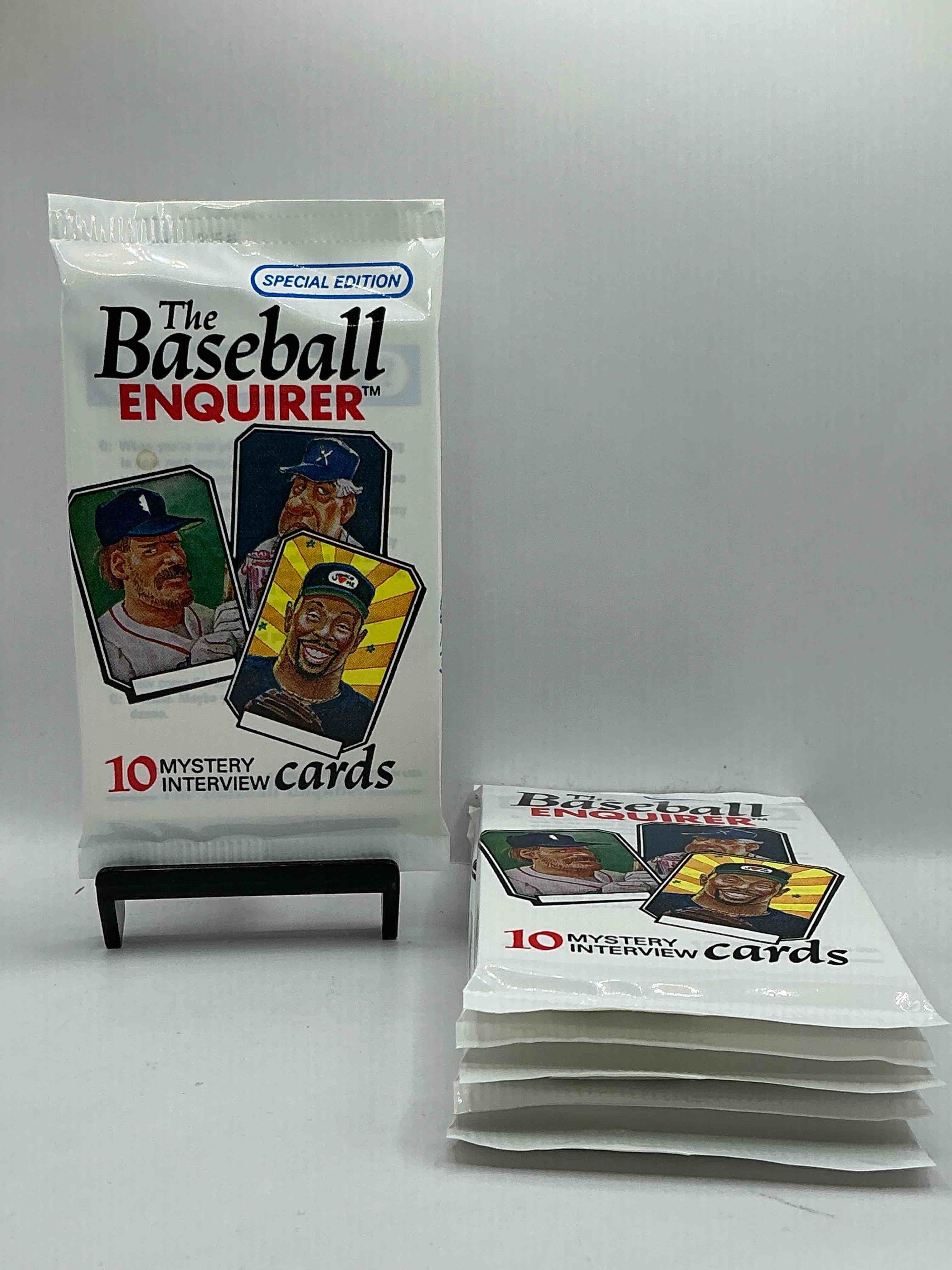 1992 Baseball Enquirer Mystery Cards! The Baseball Enquirer Special Edition Cards! These Cards Include Rare Interviews, Inside Scoops, Colorful Commentary & More! 10 Cards Per Pack!