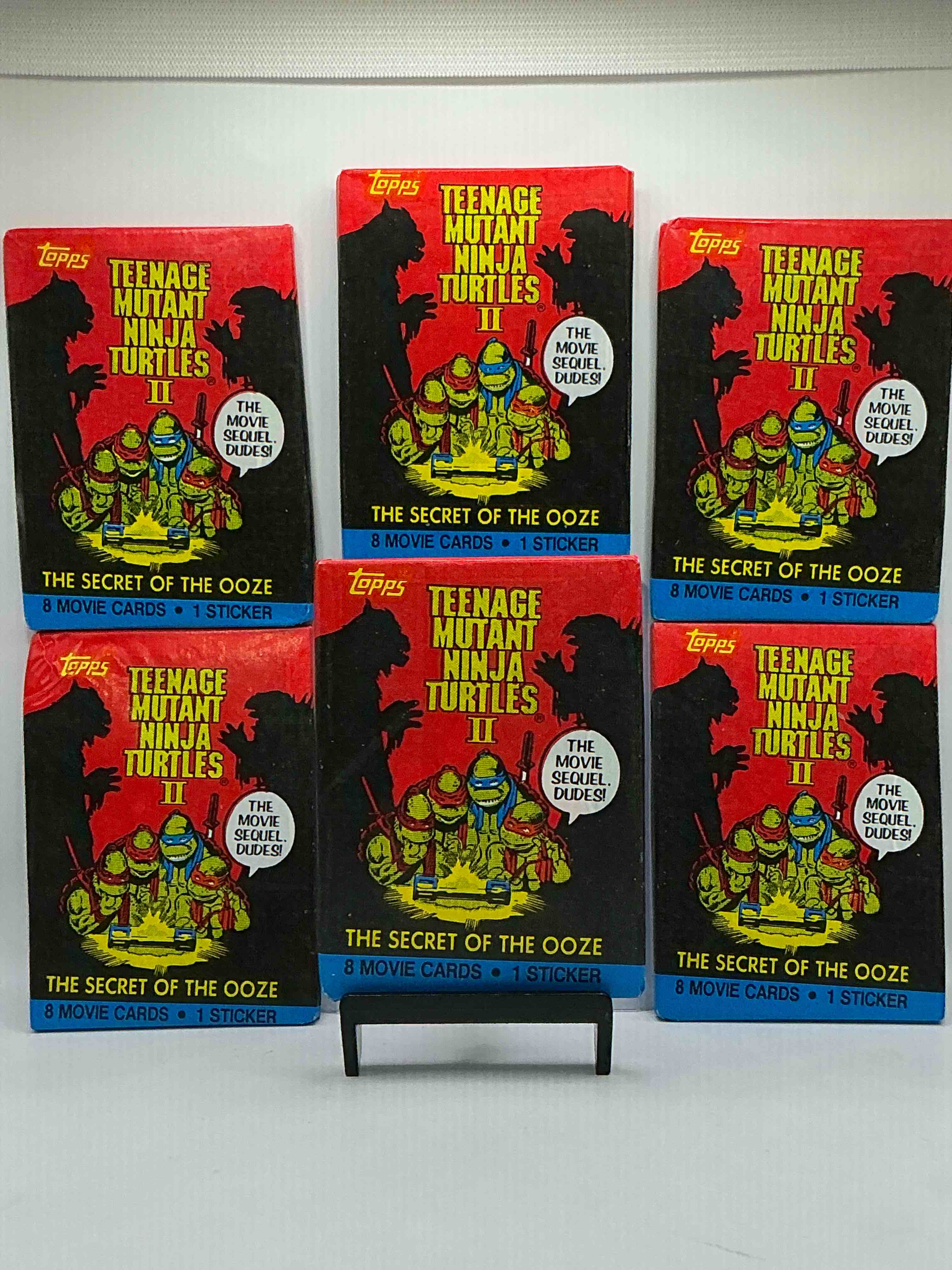 1991 Rare Turtle WOW! Teenage Mutant Ninja Turtles Movie Cards, Unopened Wax Pack Direct From Original Retail Case! Own Some Rare TMNT Movie Memorabilia From 1991, Almost Impossible To Find! 