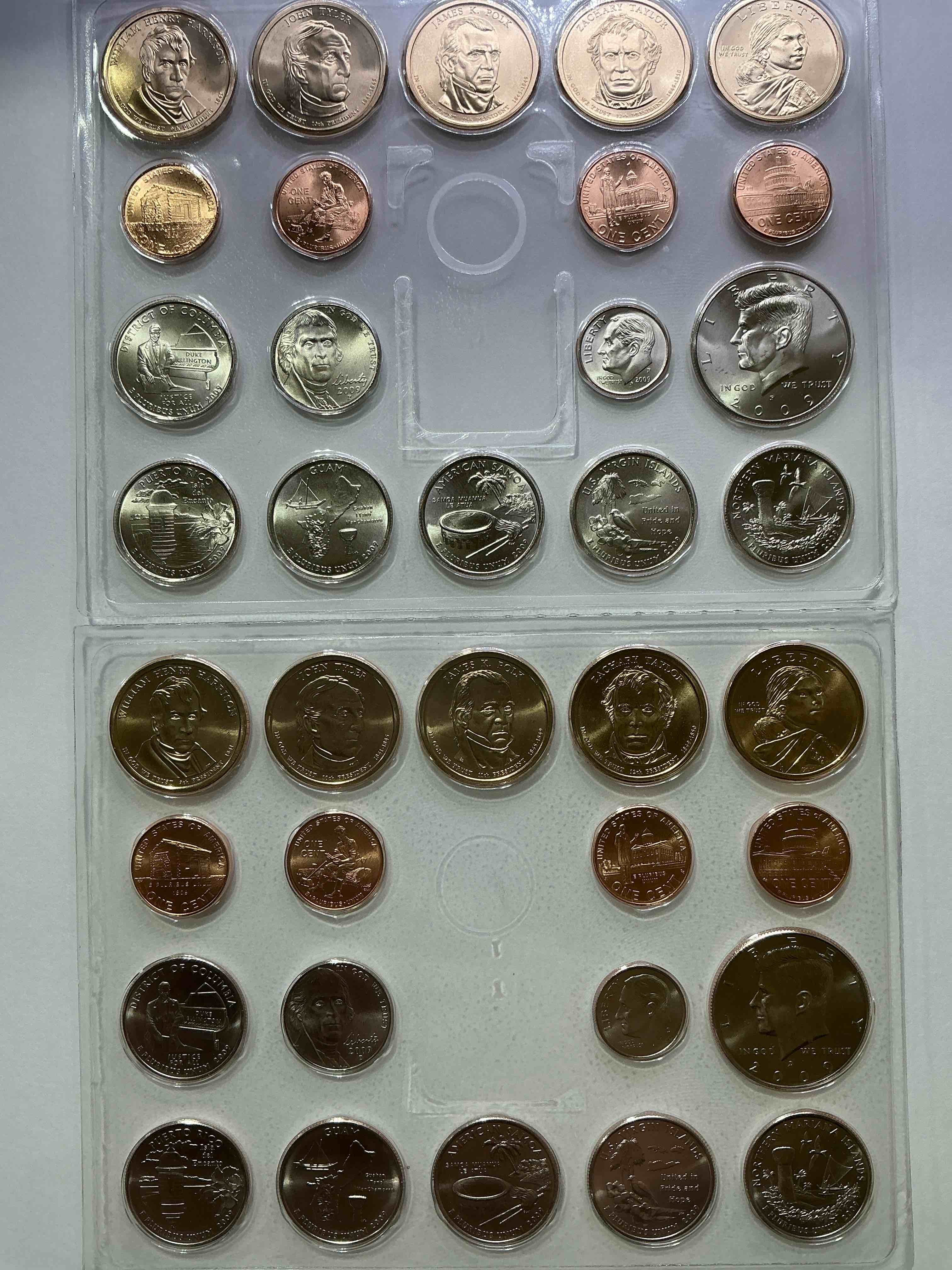 36 Coin Craziness! Denver & Philly Mints! 2009 Uncirculated Mint Set Coins! Includes Half Dollars, President Dollar Coins, Dimes, Nickels, Pennies & Quarters! Cool Coin Collectible! 