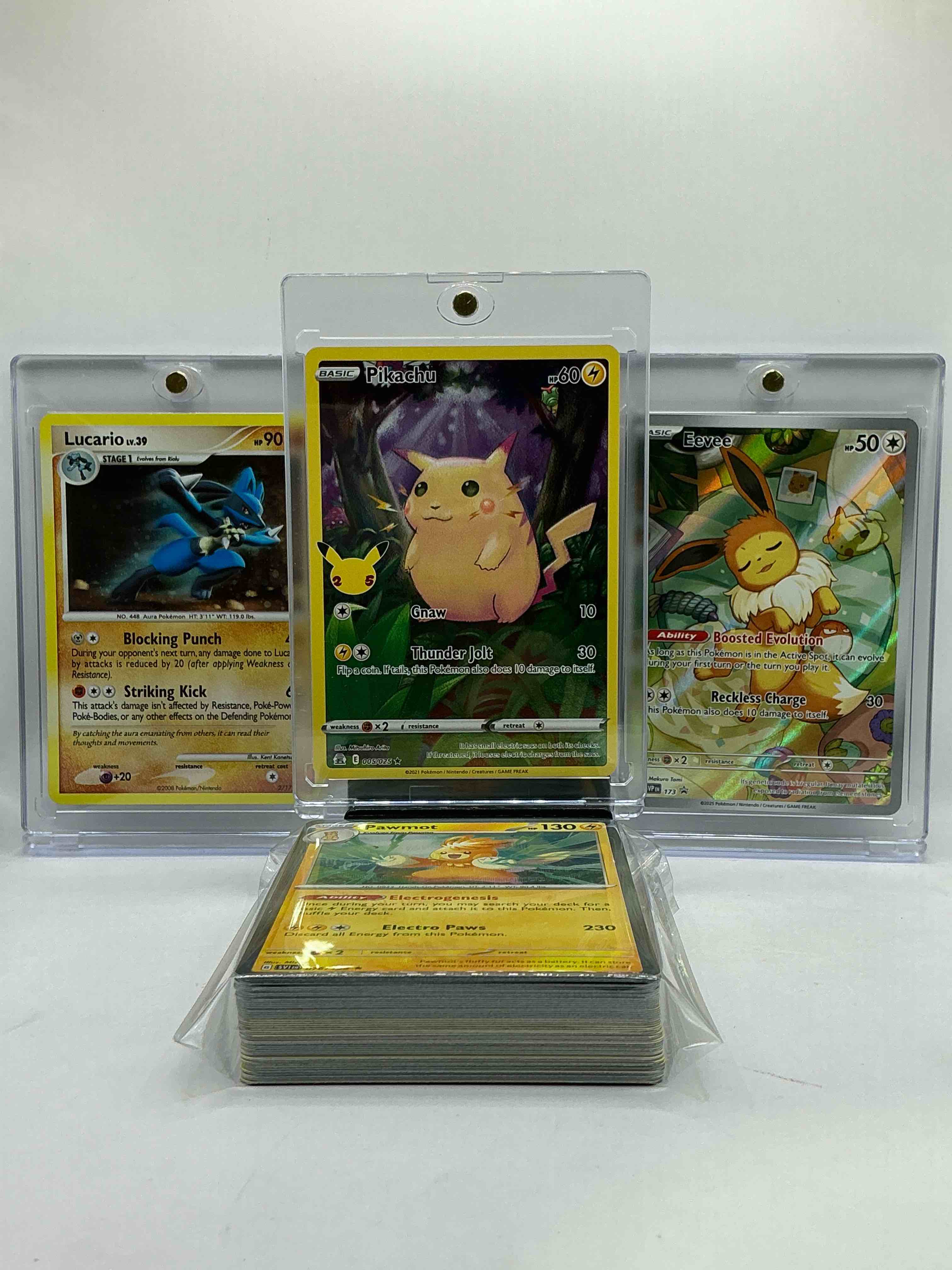 Pikachu Thunder Jolt Holo, Lucario Holo, Eevee Holo & More! Insane 50 Card Pokémon Palooza! This Lot Is Filled With Commons, Legends, Holos & More!