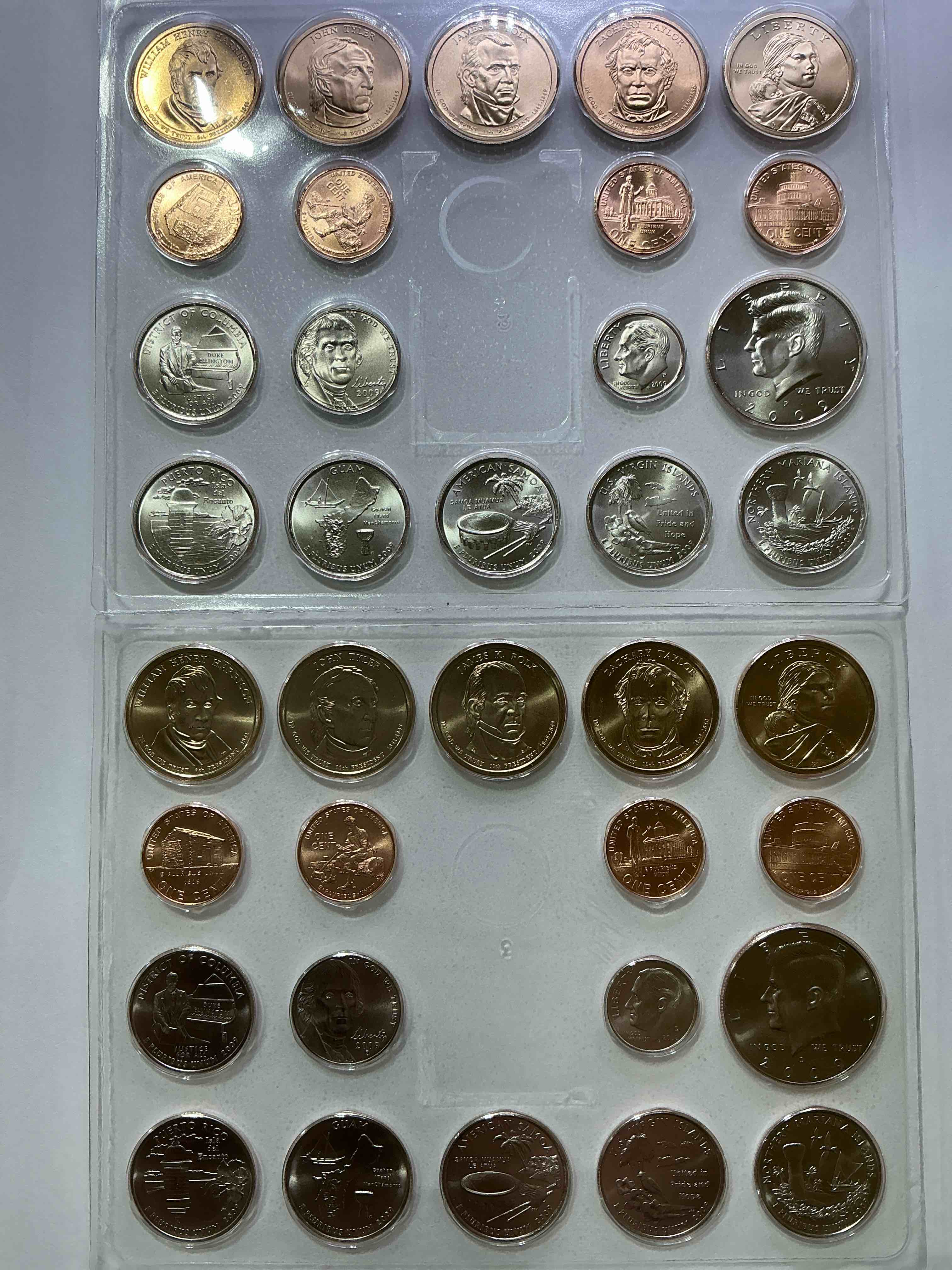 36 Coin Craziness! Denver & Philly Mints! 2009 Uncirculated Mint Set Coins! Includes Half Dollars, President Dollar Coins, Dimes, Nickels, Pennies & Quarters! Cool Coin Collectible! 