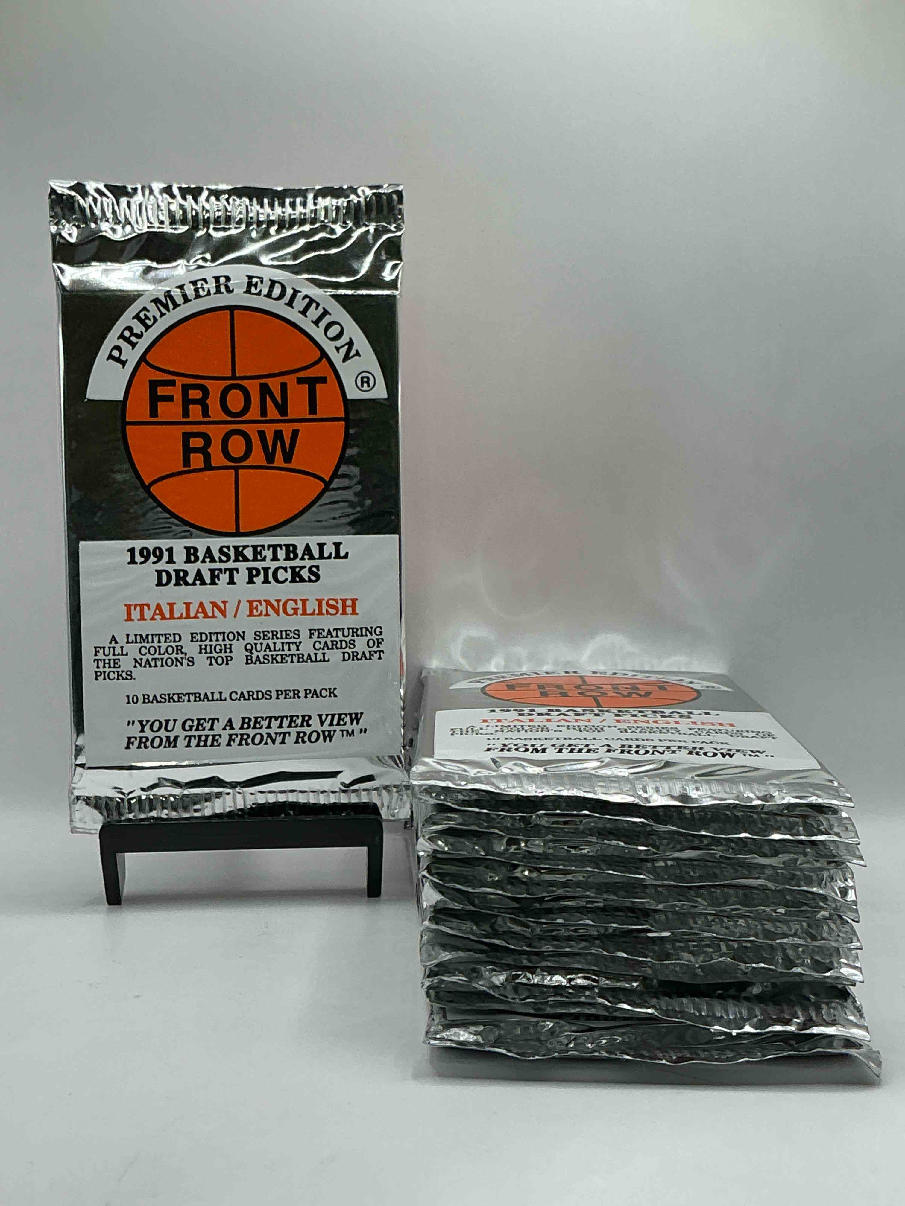 1991 Throwback Rarity! Here's Something You've Probably NEVER Seen! 1991 Front Row College Basketball / NBA Unopened Sealed Packs, Direct From Sealed Original Retail Case! Includes Randomly Inserted Rare Autograph Cards! Front Row Was The “Original" College Jersey Card Packs Back In The Day & Has Long Been Defunct. These Cards Are Becoming Serious Collector Items Due To Their Scarcity. These Things Are Serious Rare! Own Some Great Sports Card History & Something You'll Rarely See Again!